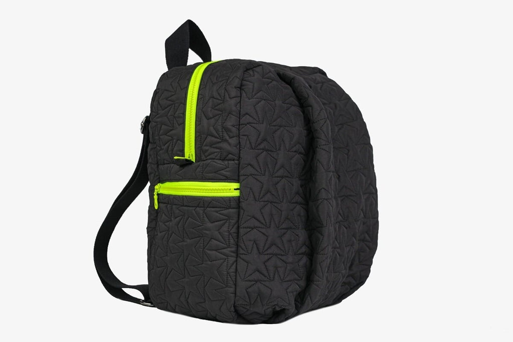 Bleecker & Love - Stars Mini Black Backpack (Κίτρινα Φερμουάρ)