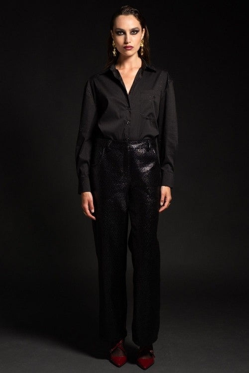 Peace And Chaos Liquid Παντελόνι - Patent Croco Effect