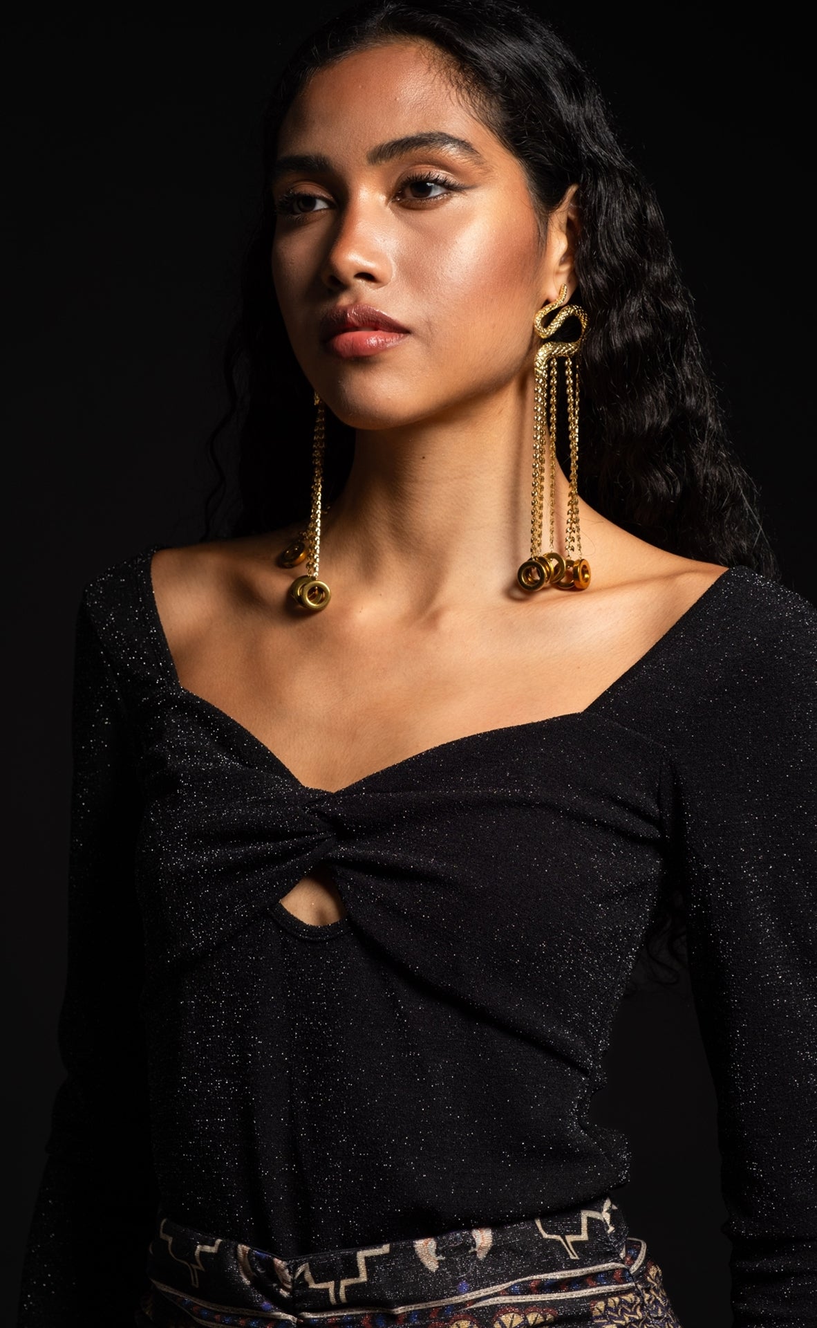 Peace And Chaos Stellar Crop Τοπ - Lurex