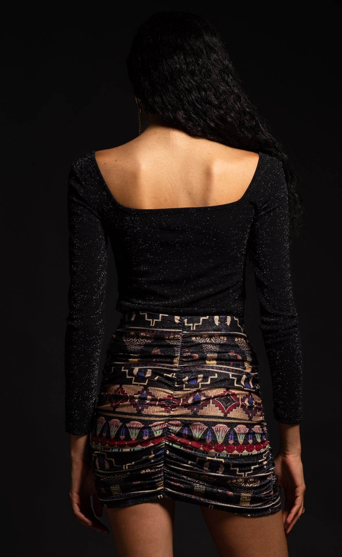 Peace And Chaos Stellar Crop Τοπ - Lurex