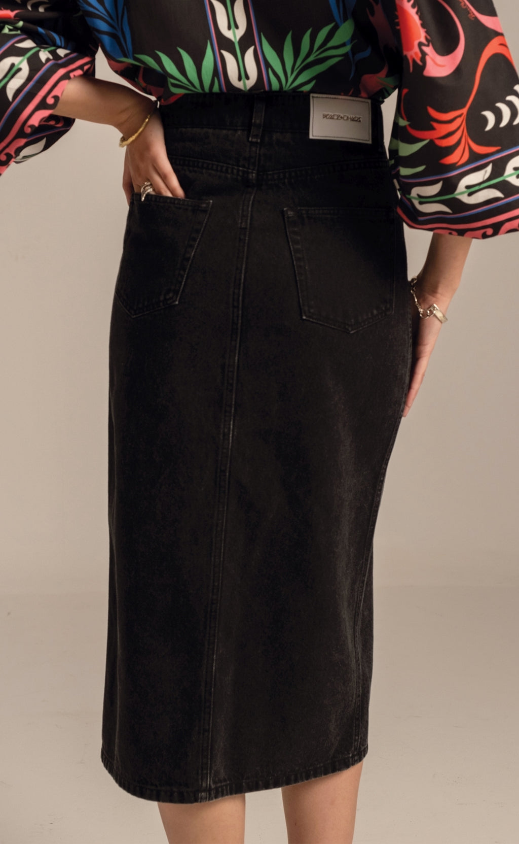 Peace And Chaos Karmic Denim Φούστα - Βαμβακερή