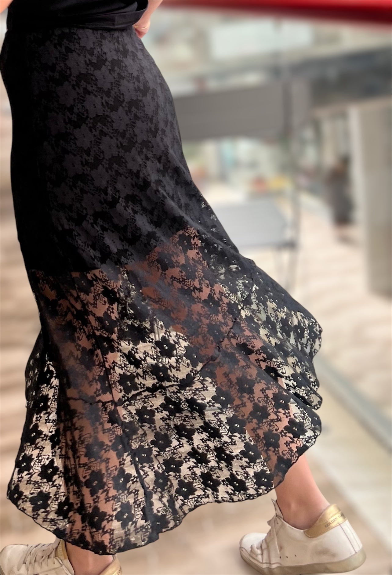 Peace And Chaos Lace Flower Maxi Φούστα