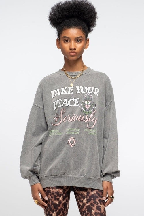 Peace And Chaos Mindfulness Sweater - Cotton