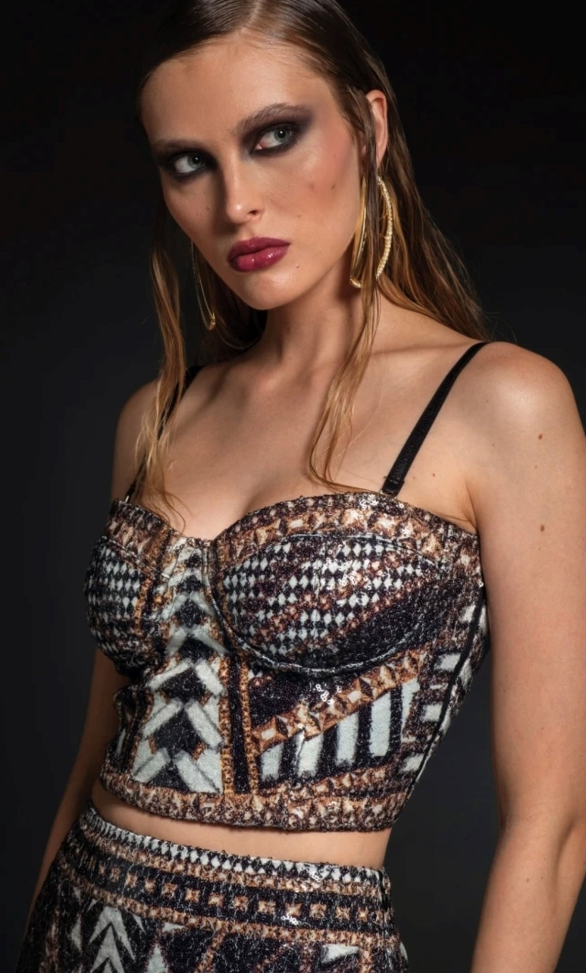 Peace And Chaos Abundance Μπούστο με Παγιέτες