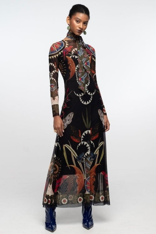 Peace And Chaos Nocturnal Μακρύ Φόρεμα - Mesh