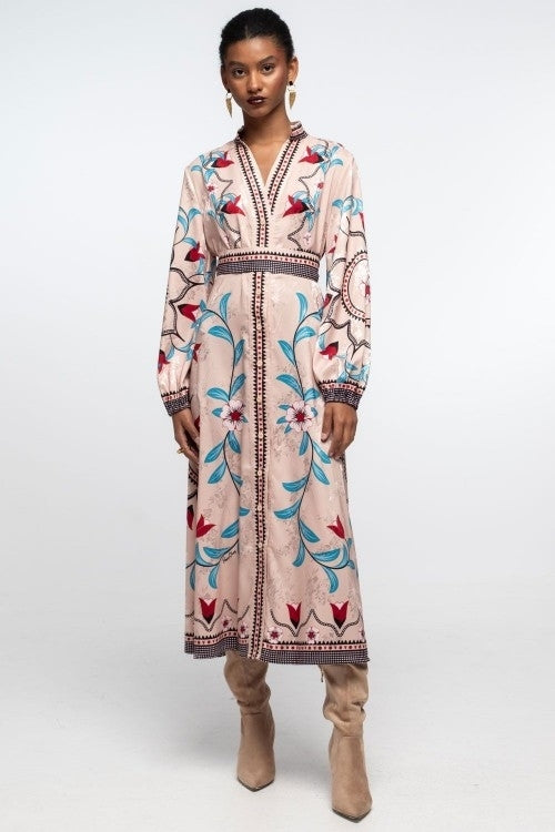 Peace And Chaos Tulip Shirt Φόρεμα - Jacquard