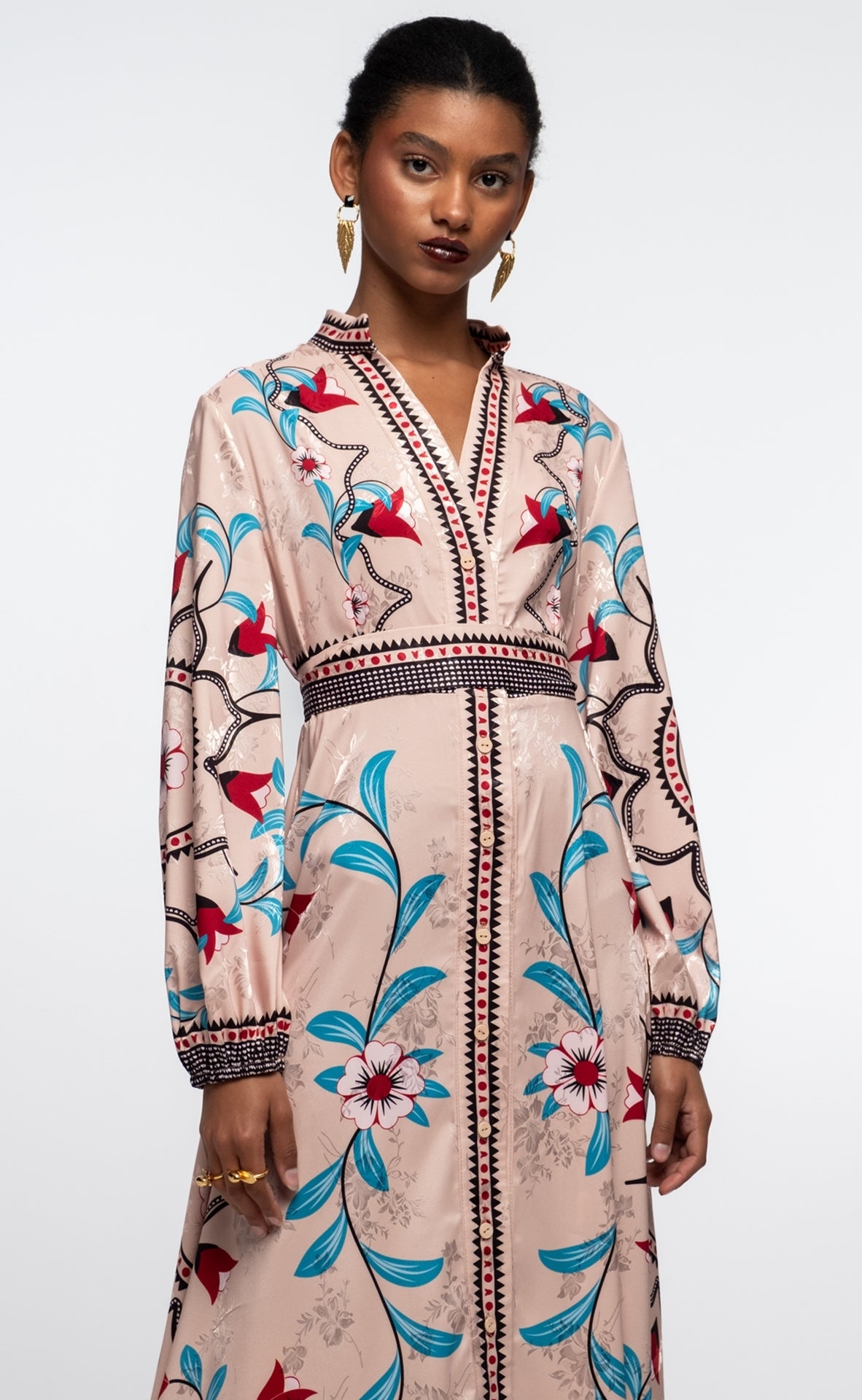 Peace And Chaos Tulip Shirt Φόρεμα - Jacquard