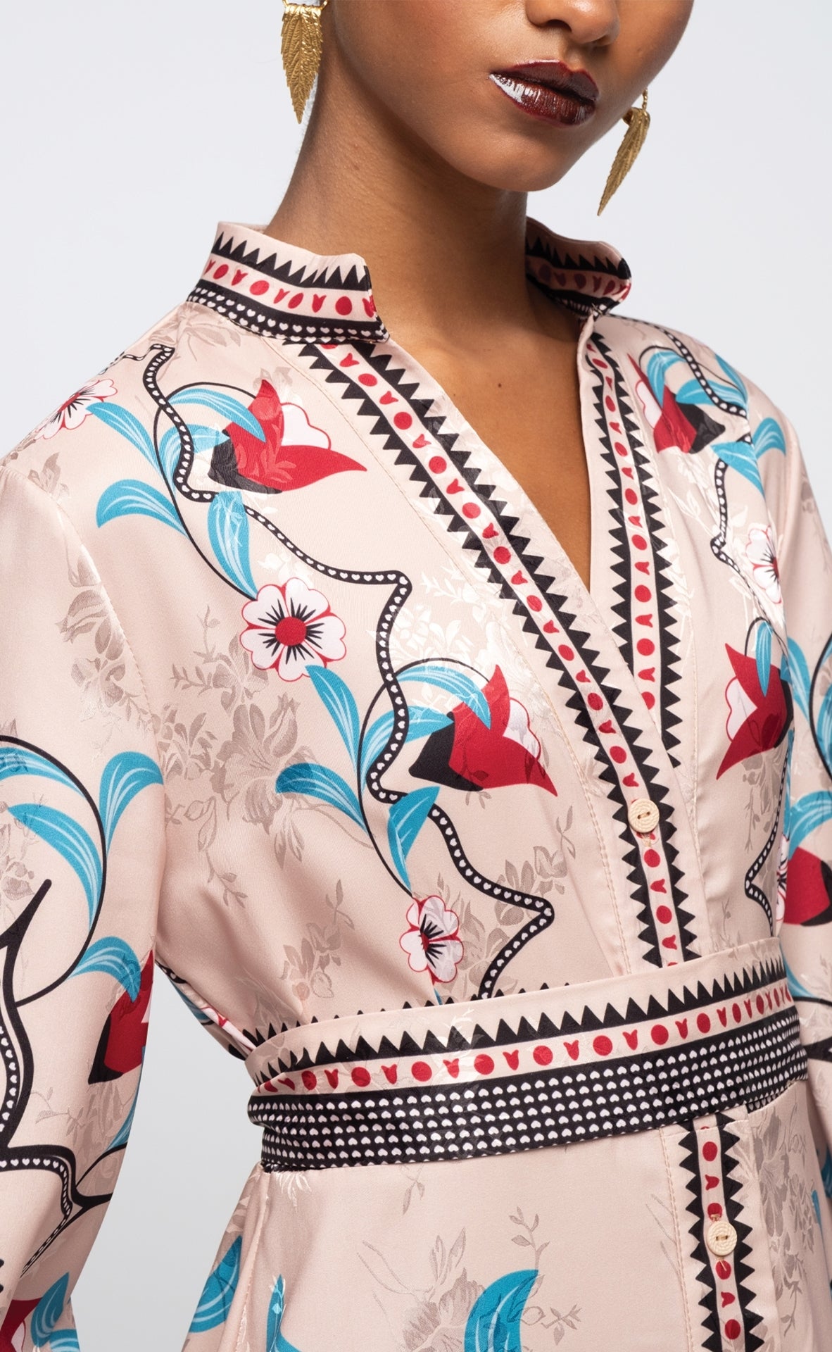 Peace And Chaos Tulip Shirt Φόρεμα - Jacquard