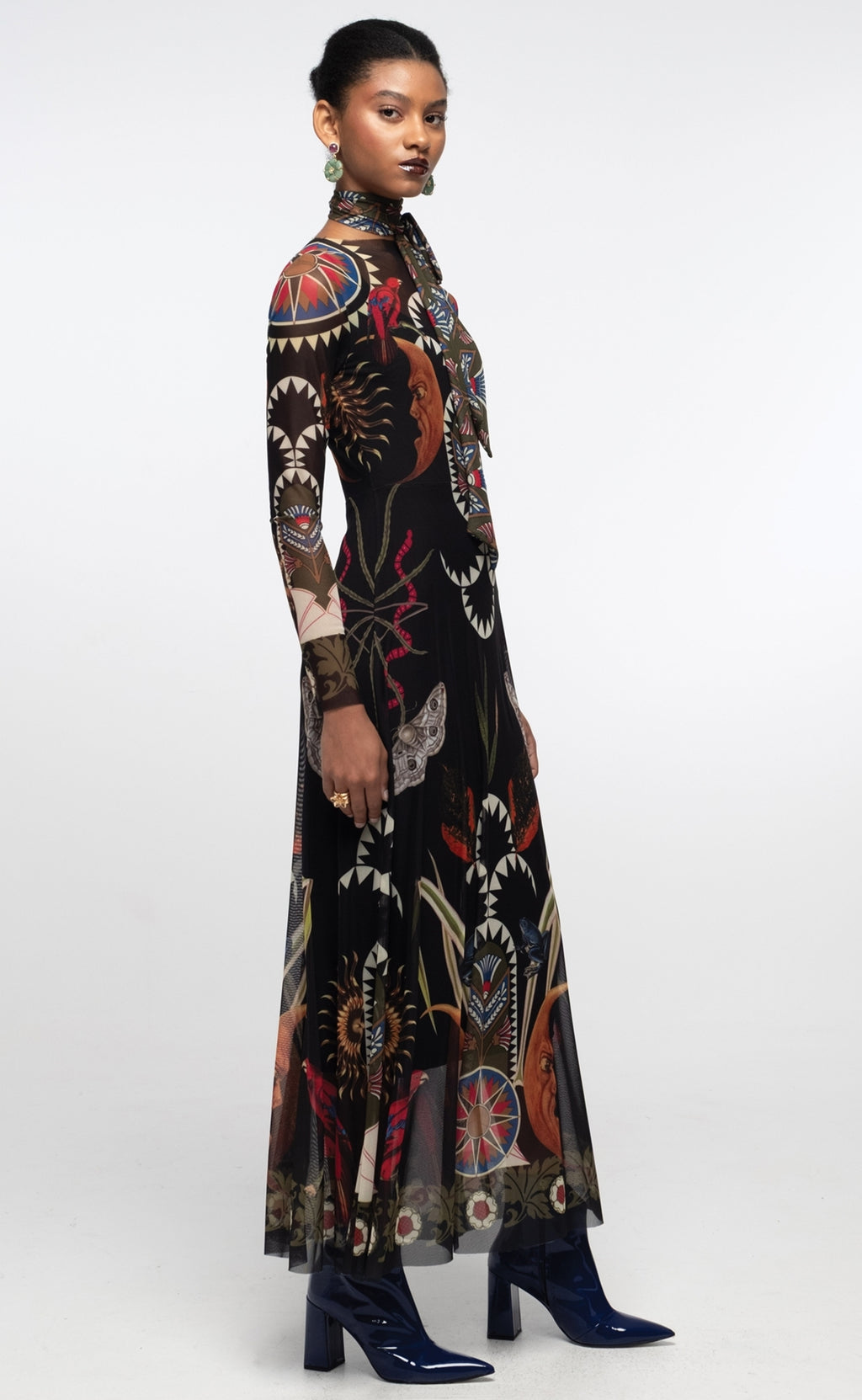 Peace And Chaos Nocturnal Μακρύ Φόρεμα - Mesh