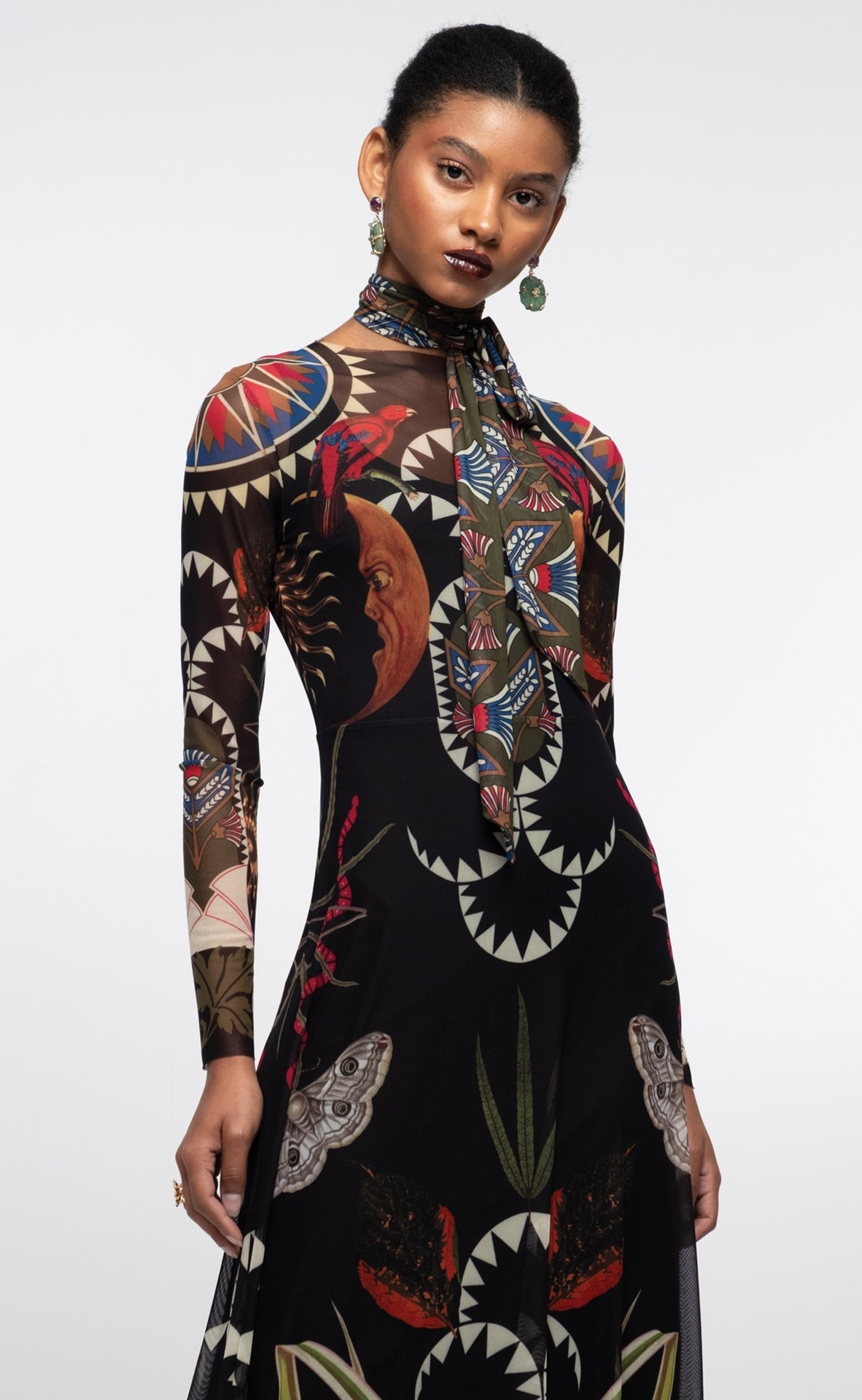 Peace And Chaos Nocturnal Μακρύ Φόρεμα - Mesh