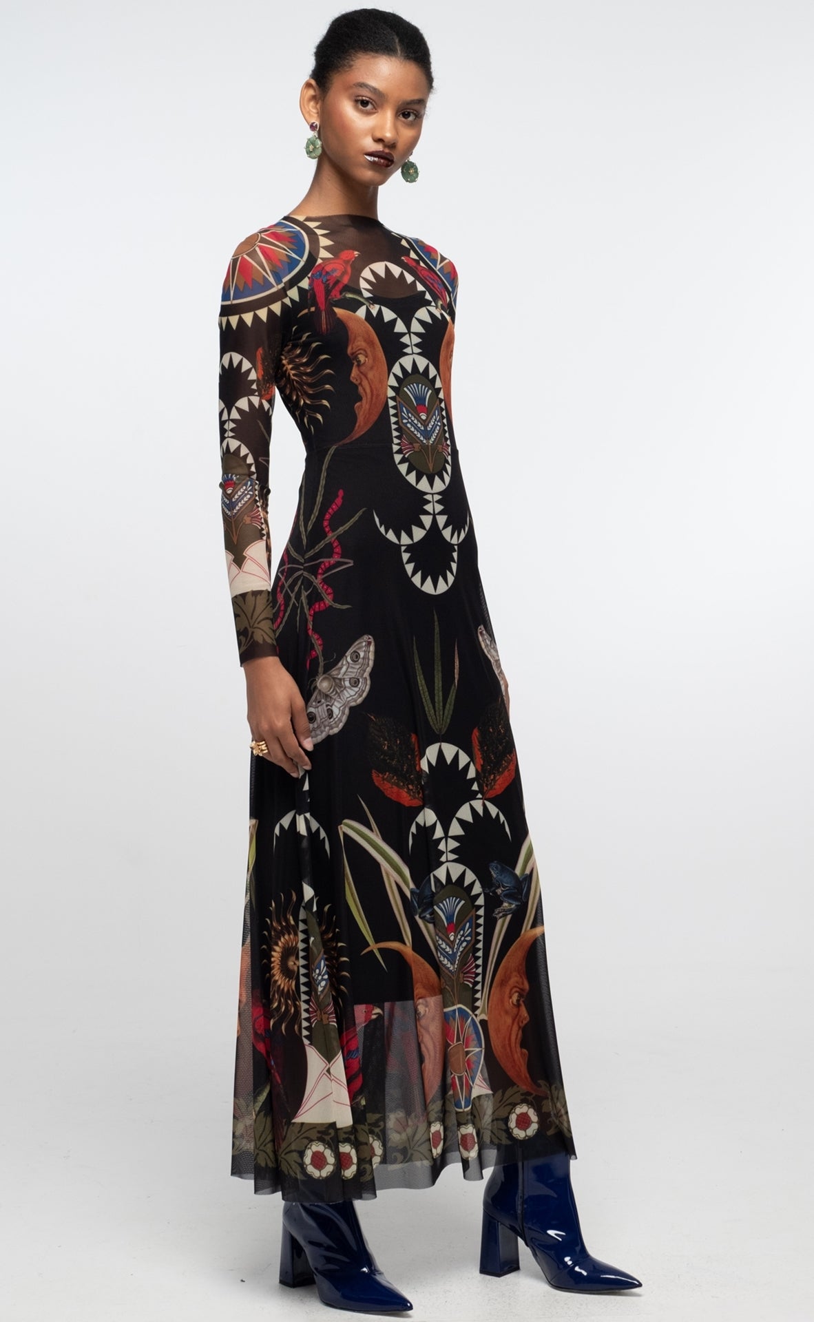 Peace And Chaos Nocturnal Μακρύ Φόρεμα - Mesh