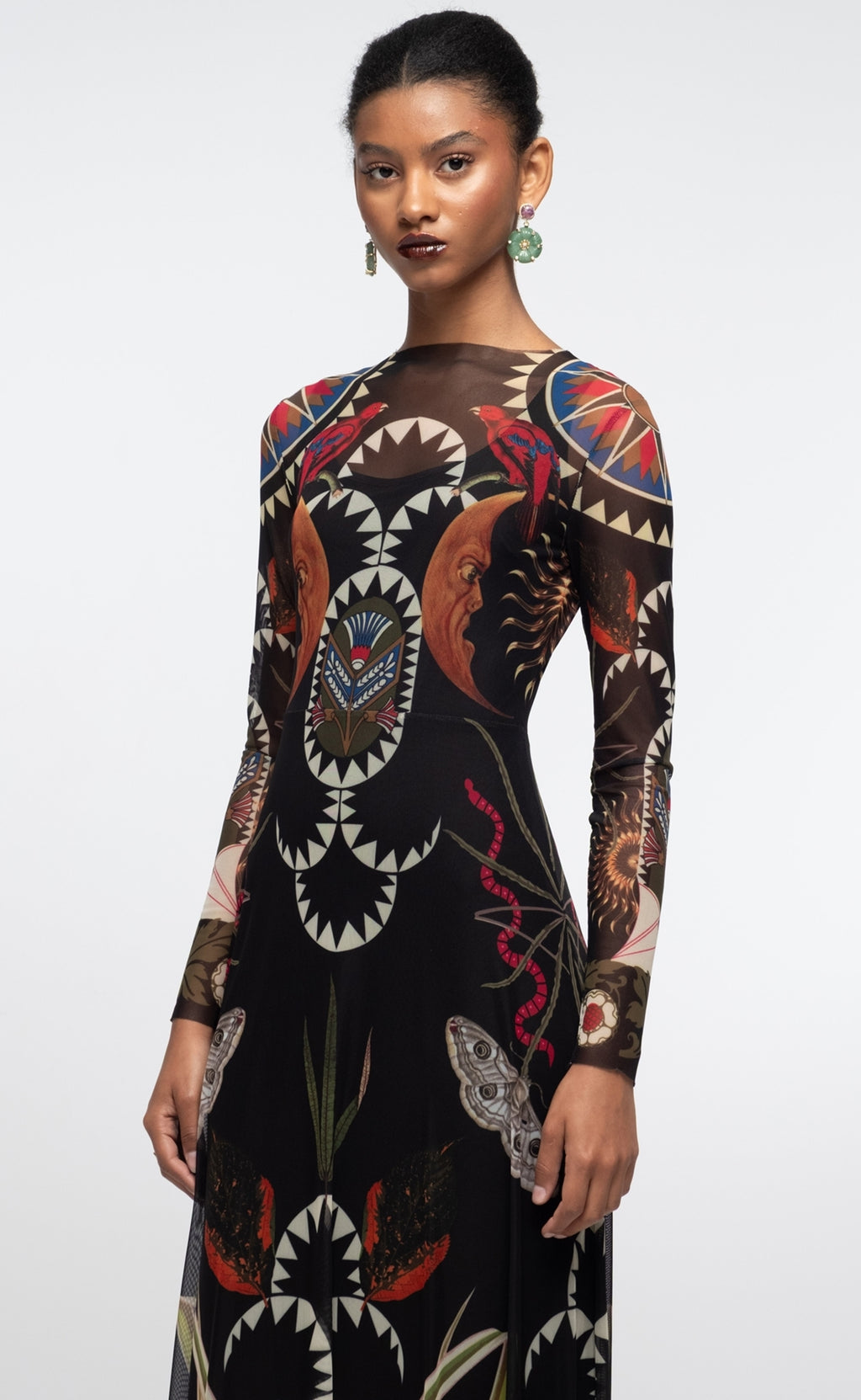 Peace And Chaos Nocturnal Μακρύ Φόρεμα - Mesh