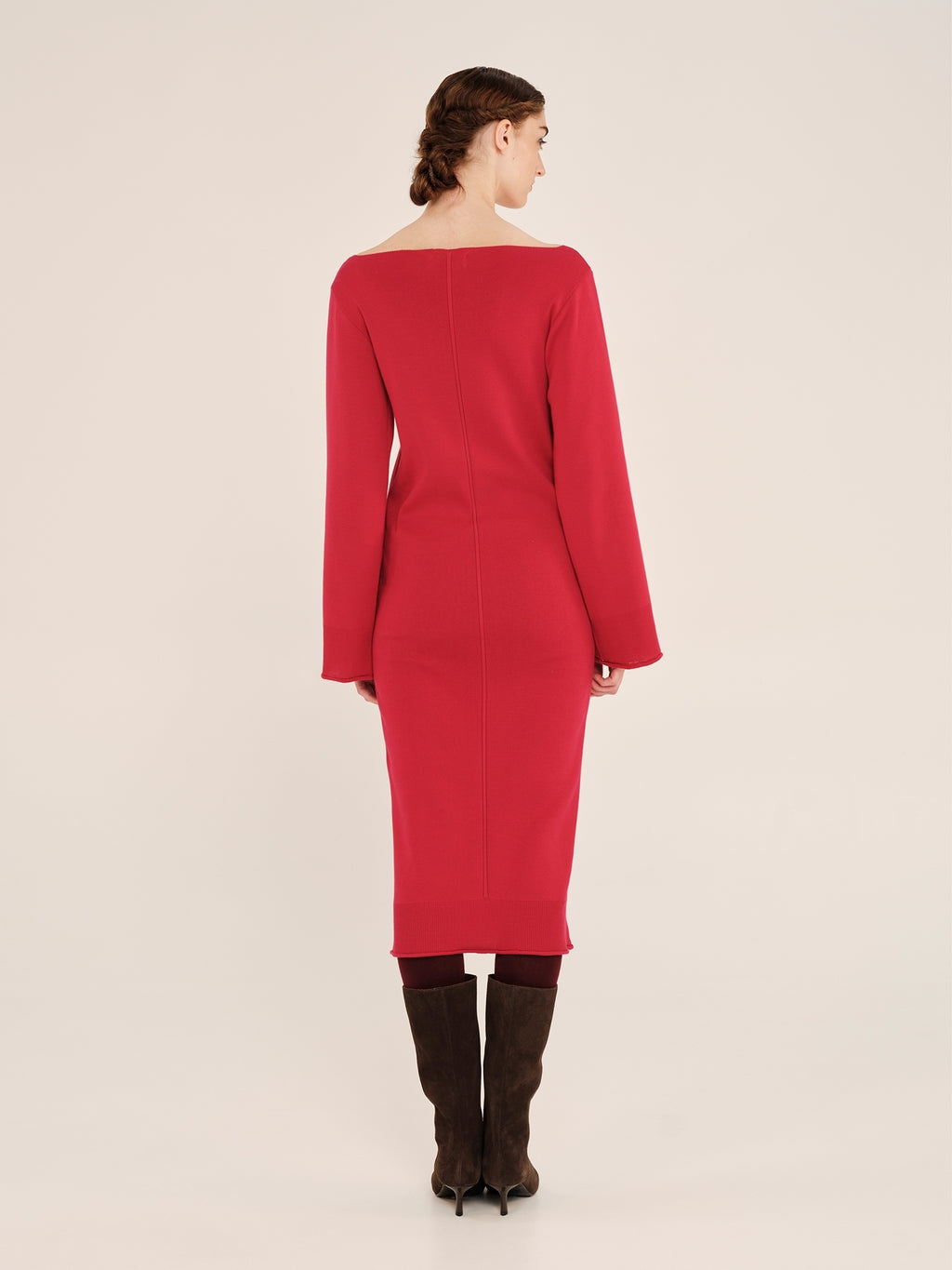 Ioanna Kourbela Πλεκτό Μακρυμάνικο Μίντι Φόρεμα – Inner Sanctum