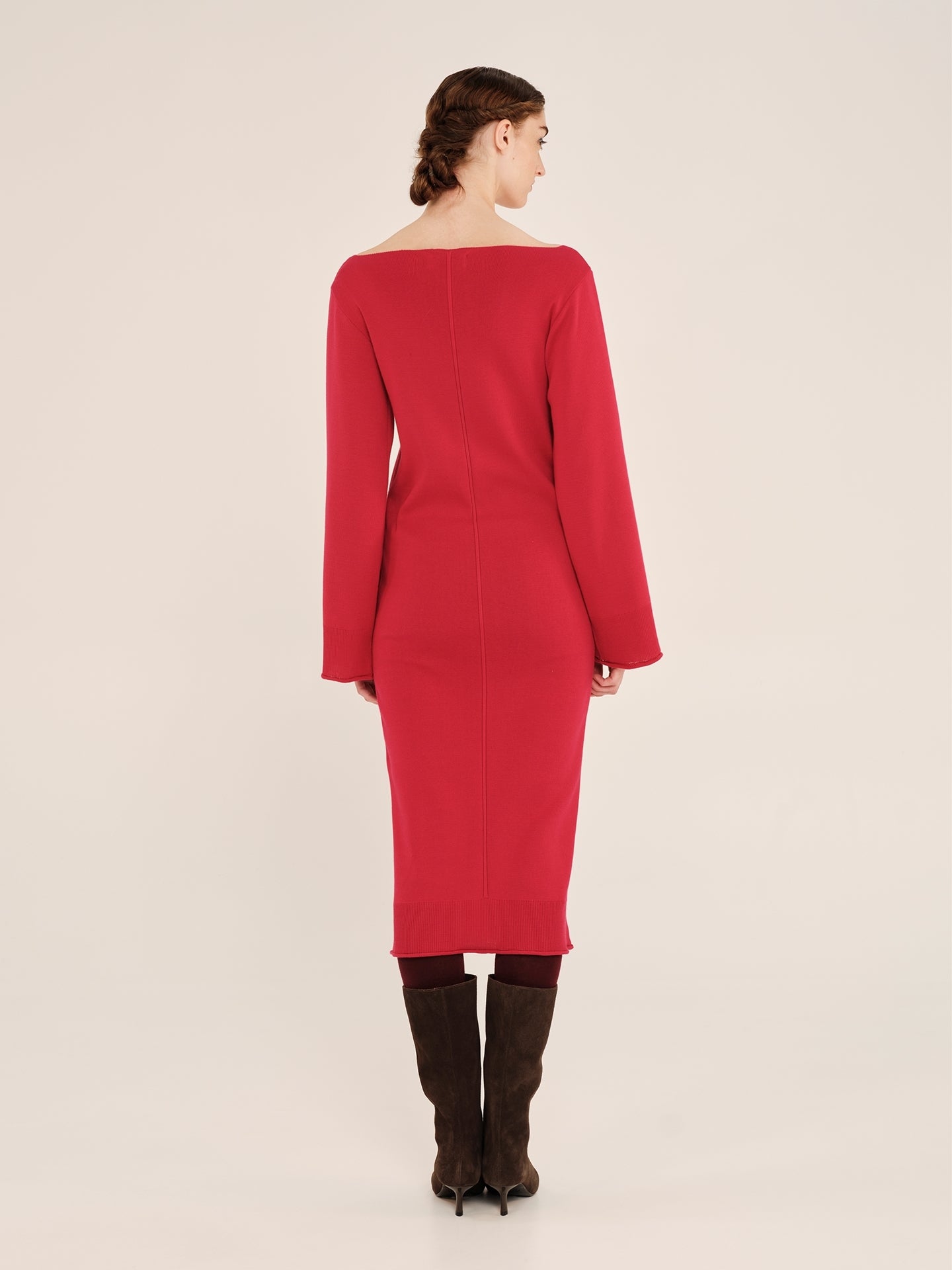 Ioanna Kourbela Πλεκτό Μακρυμάνικο Μίντι Φόρεμα – Inner Sanctum