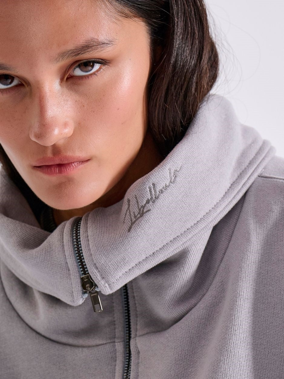 LIBELLOULA - Γκρι Φούτερ Ζακέτα με Μεταλλικό Φερμουάρ MILLER