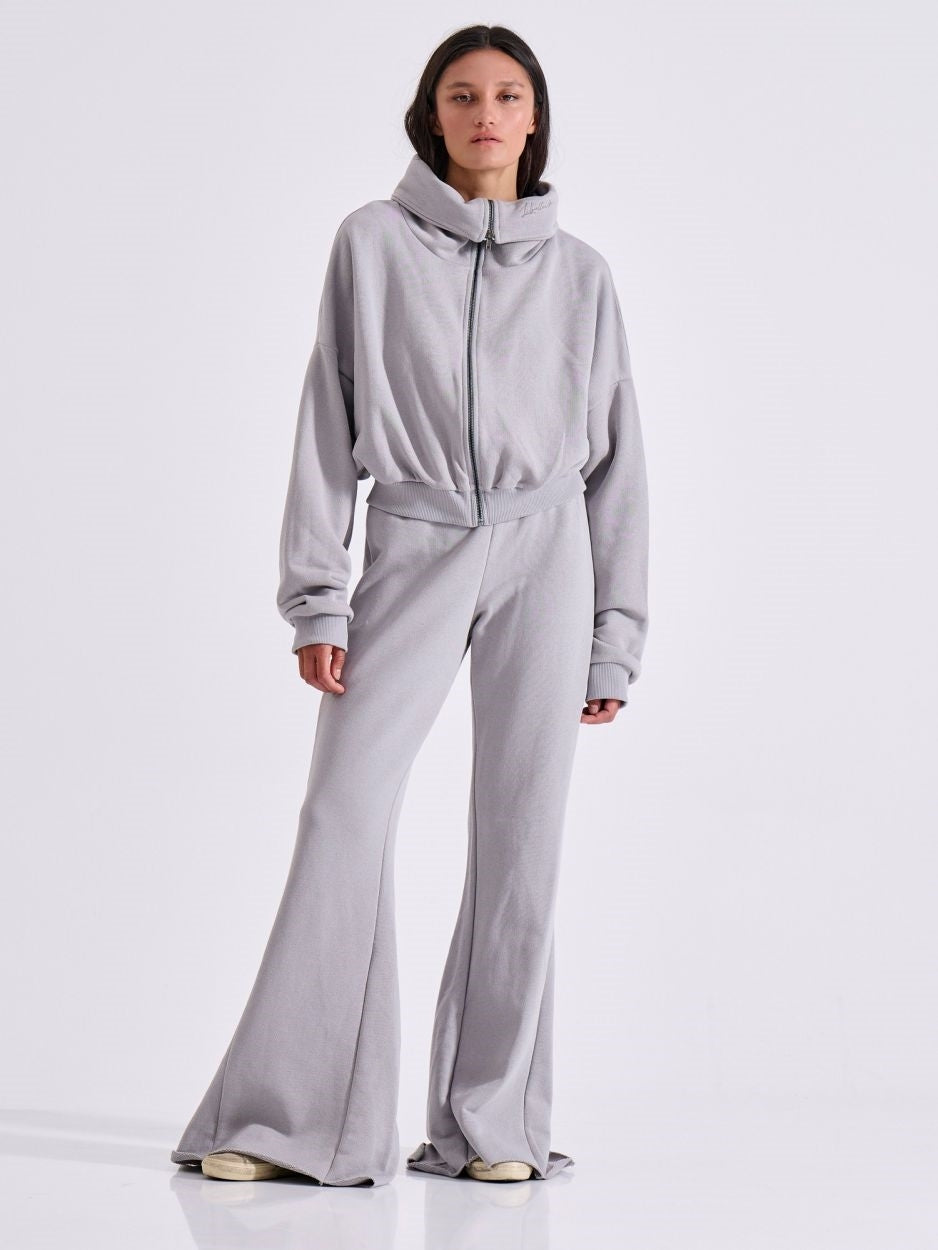 LIBELLOULA - Γκρι Φούτερ Ζακέτα με Μεταλλικό Φερμουάρ MILLER