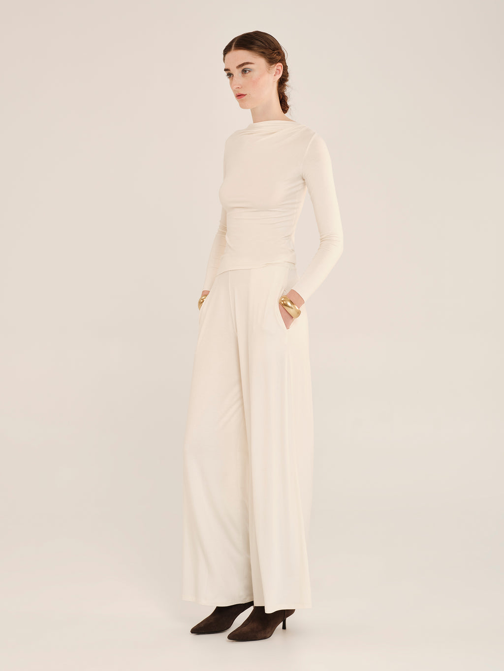 Ioanna Kourbela Μακρυμάνικο Τοπ Με Ντραπέ Ώμο – Inner Material