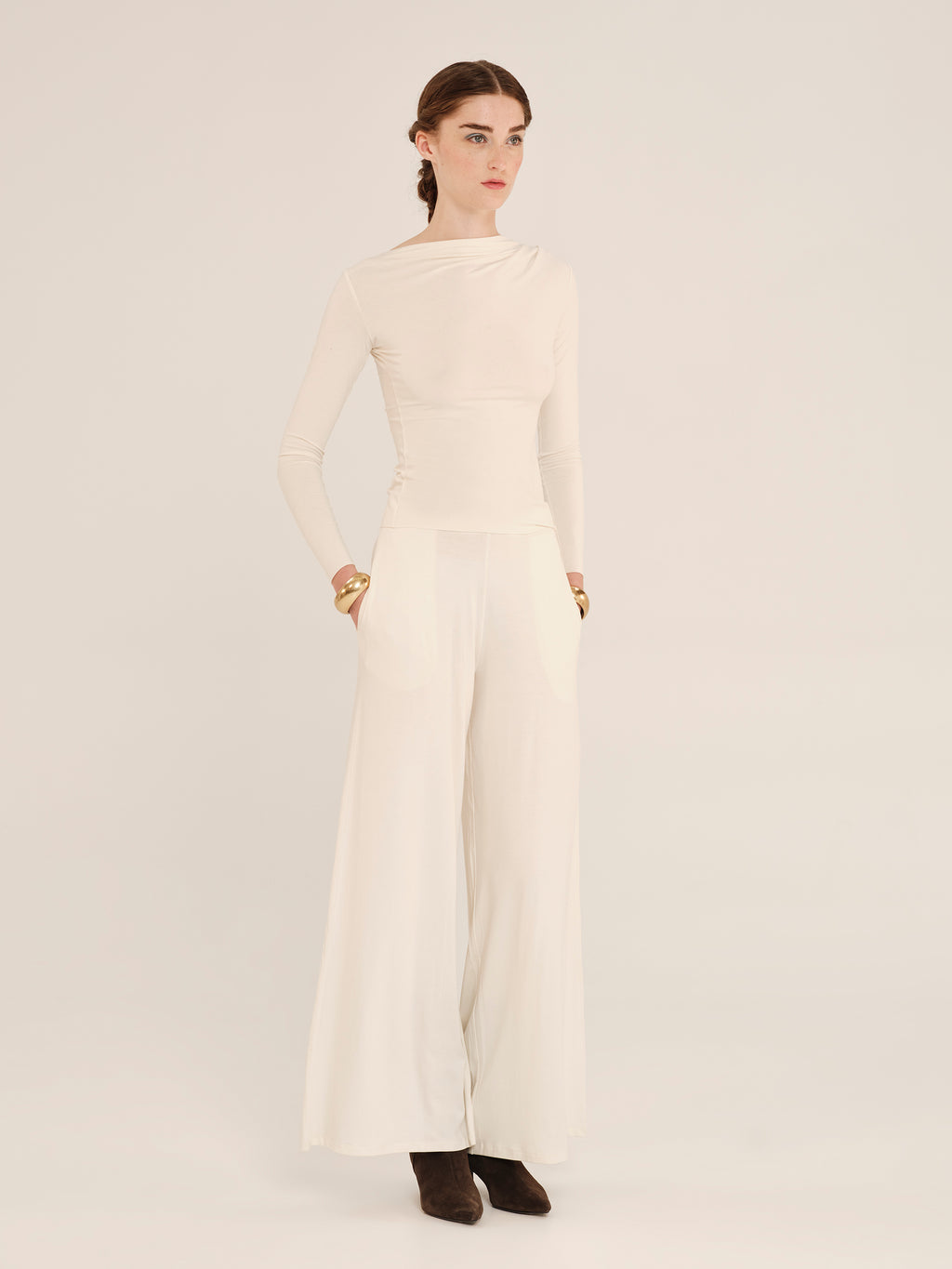 Ioanna Kourbela Μακρυμάνικο Τοπ Με Ντραπέ Ώμο – Inner Material