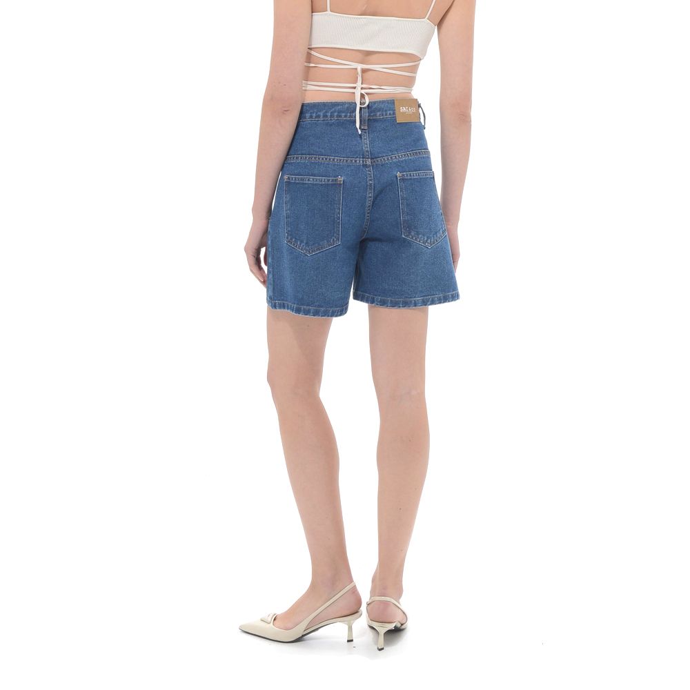 Sac & Co Brenda Double Belt Σορτς (Μπλε)