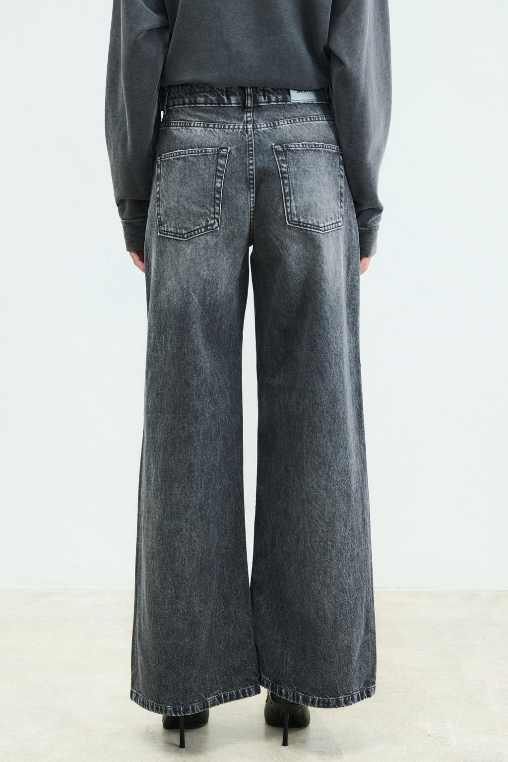 Sac & Co Belen Wide Leg Stone Black