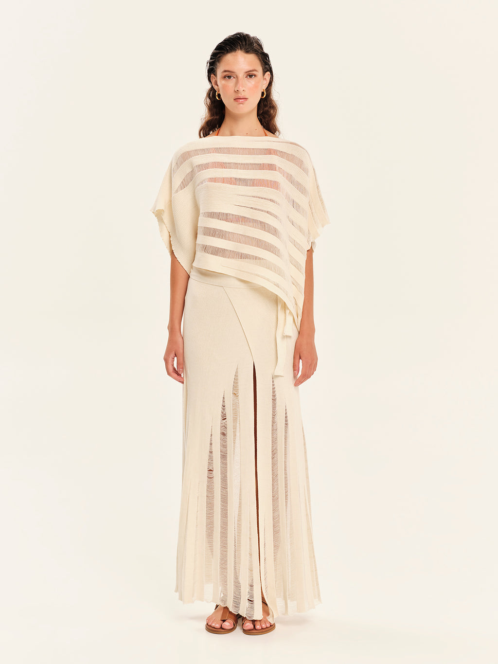 Ioanna Kourbela Oversized Πλεκτό oversized ασύμμετρο τοπ – Magic Sunsets