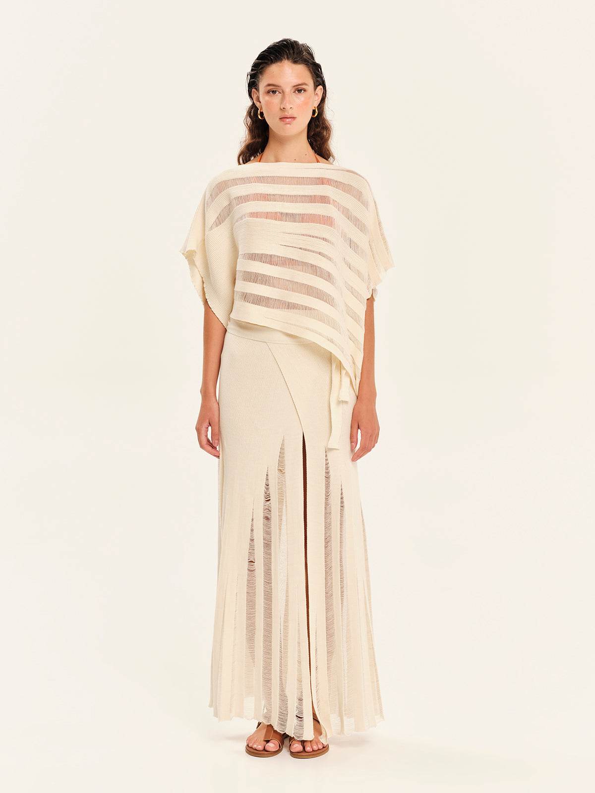 Ioanna Kourbela Oversized Πλεκτό oversized ασύμμετρο τοπ – Magic Sunsets