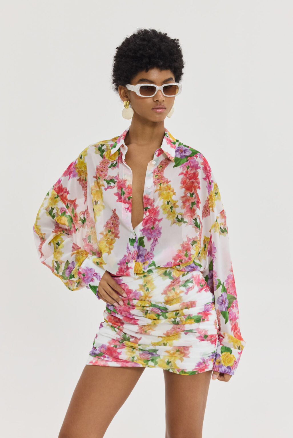 Hemithea Heather Πουκάμισο (Dragon Flower White)