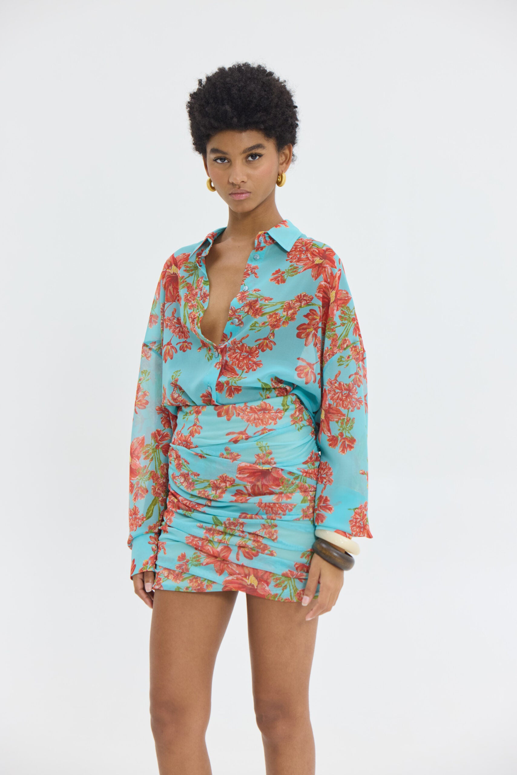 Hemithea Heather Πουκάμισο Crayon Aqua