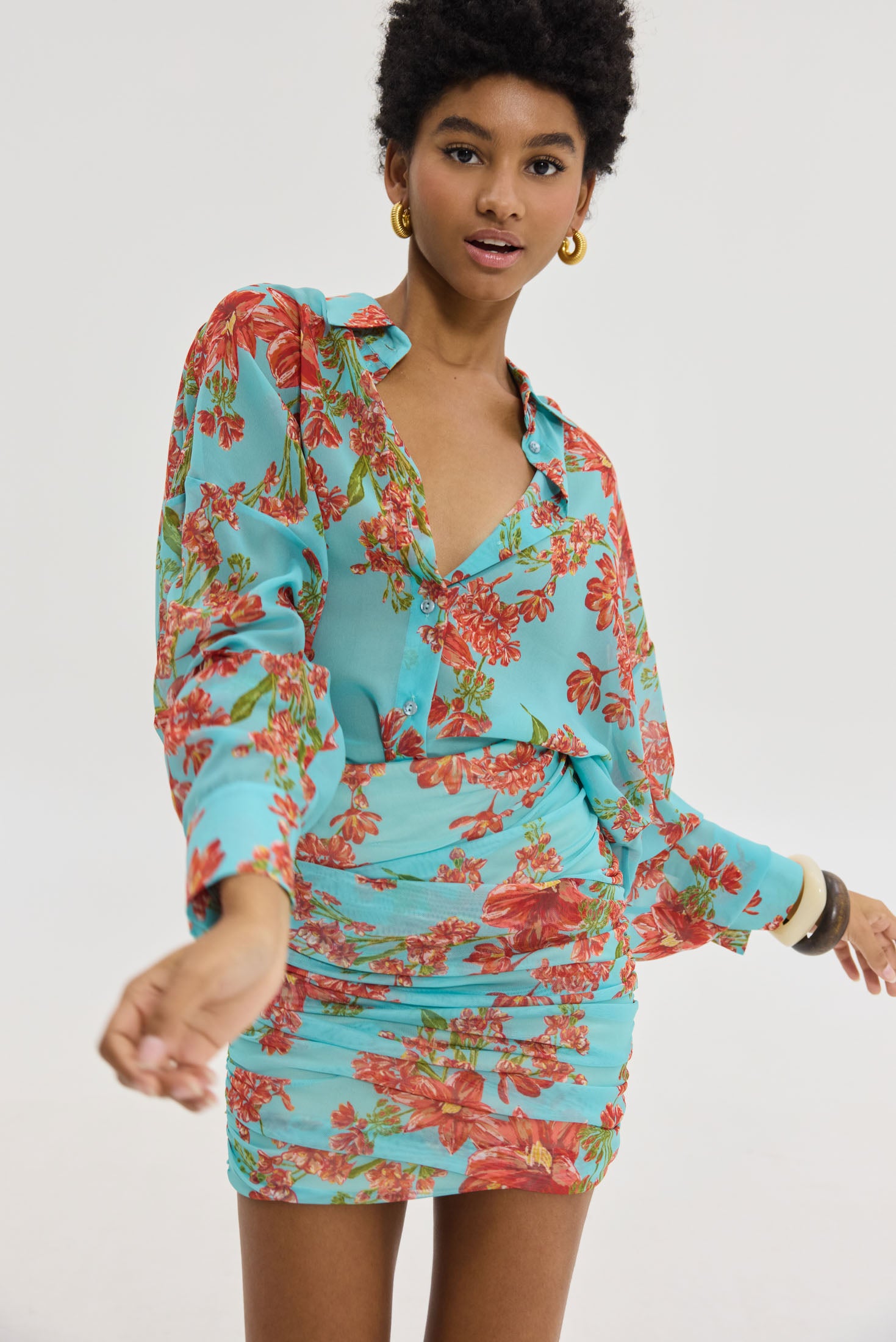 Hemithea Heather Πουκάμισο Crayon Aqua