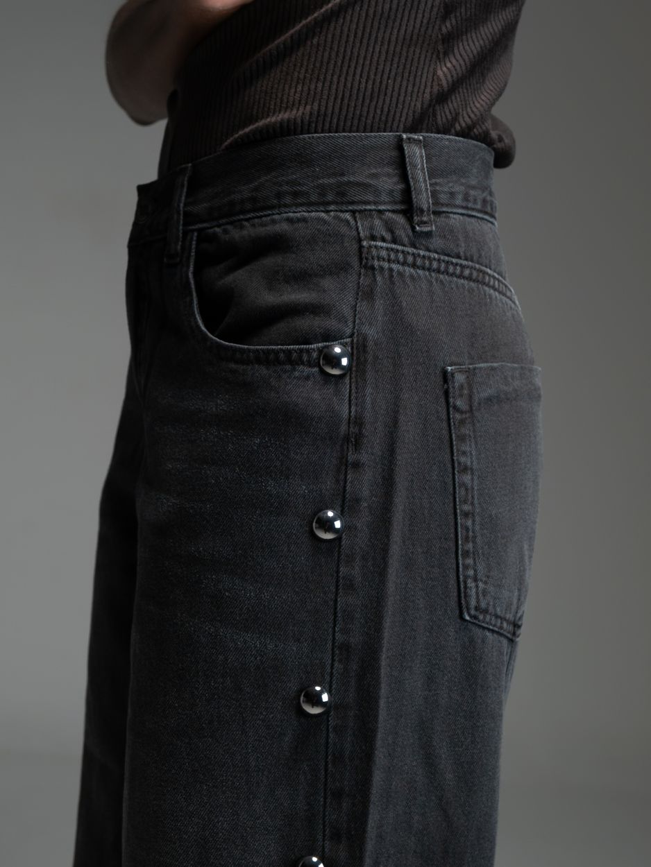 LIBELLOULA Μαύρο Τζιν με πλαϊνά τρουκ LEDGER