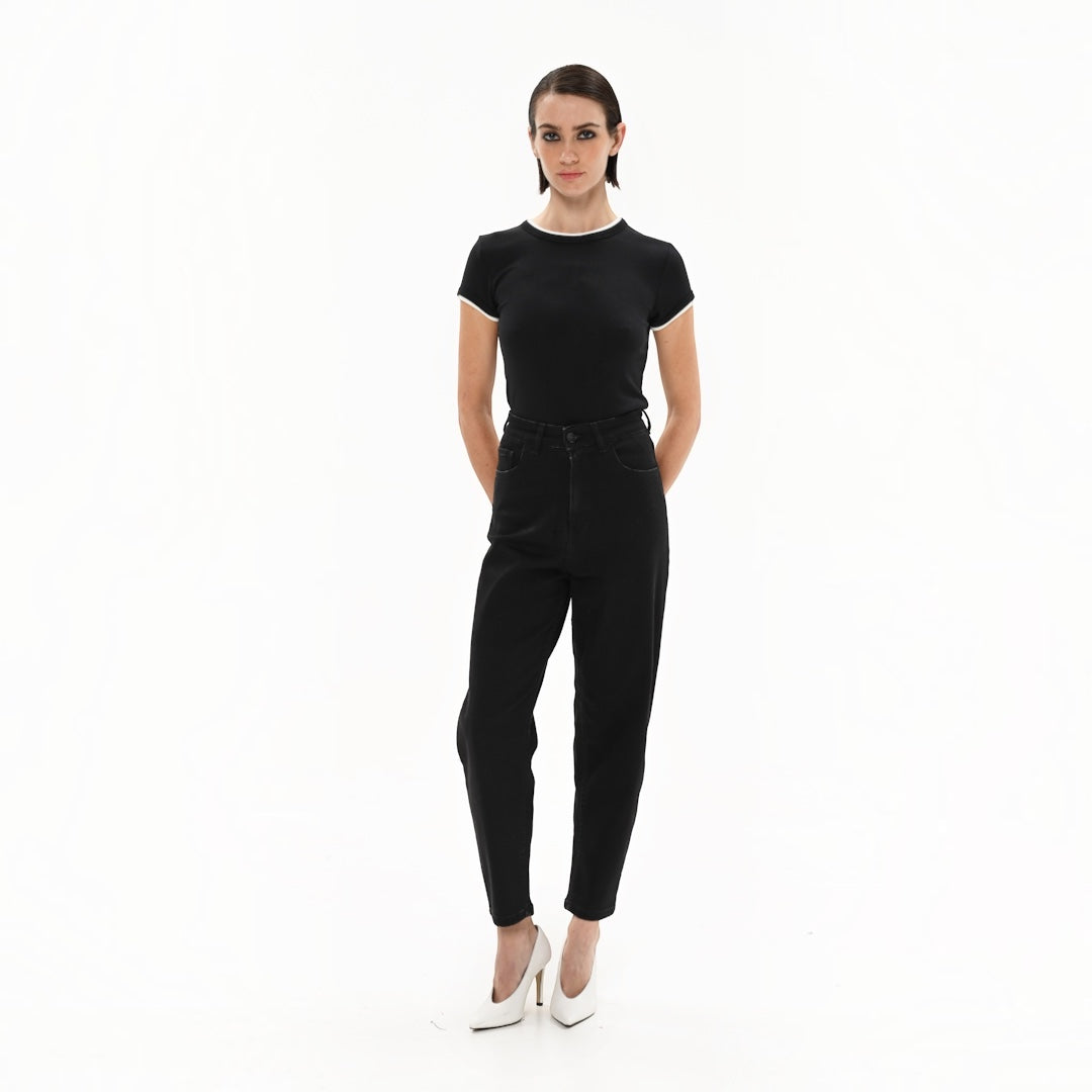 Sac & Co Lima Slouchy Denim (Black)