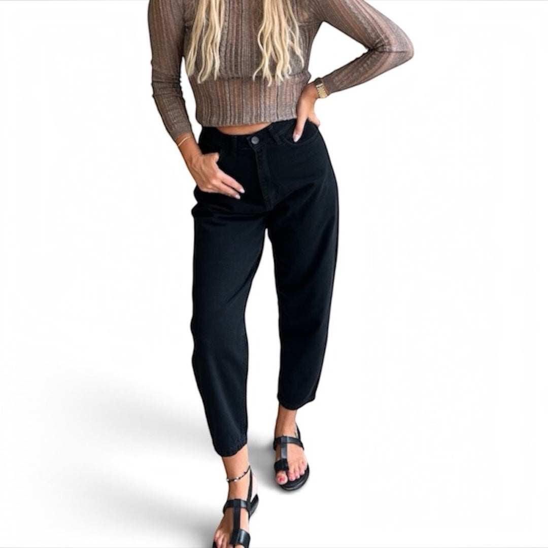 Sac & Co Lima Slouchy Denim (Black)