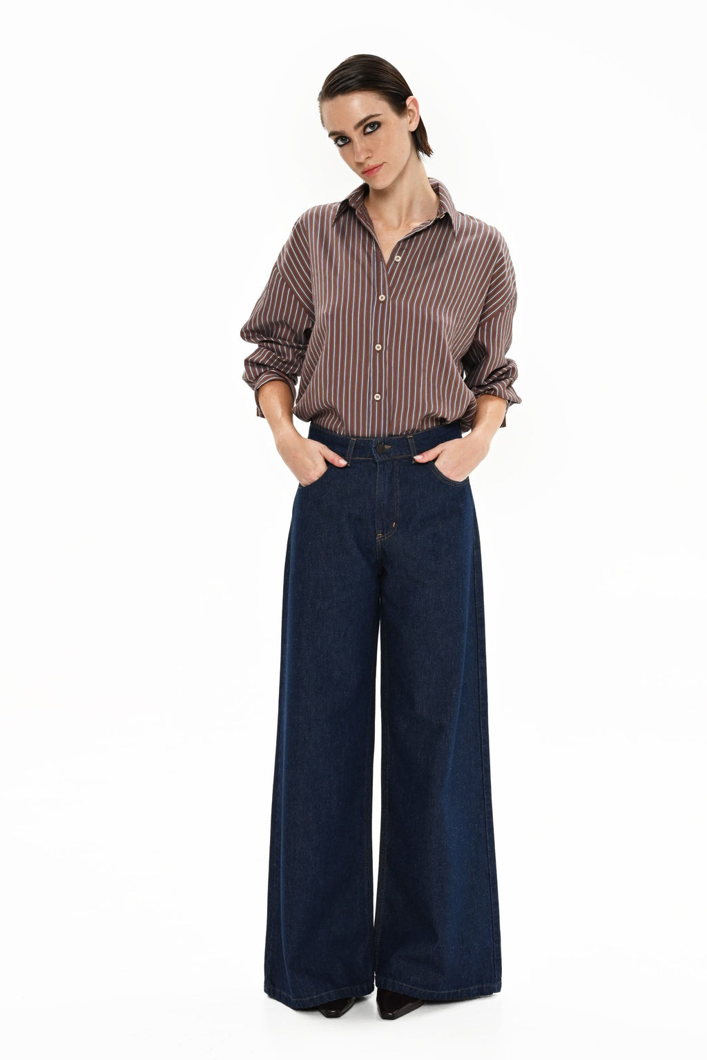 Sac & Co Belen Wide Leg Ocean Blue Pants