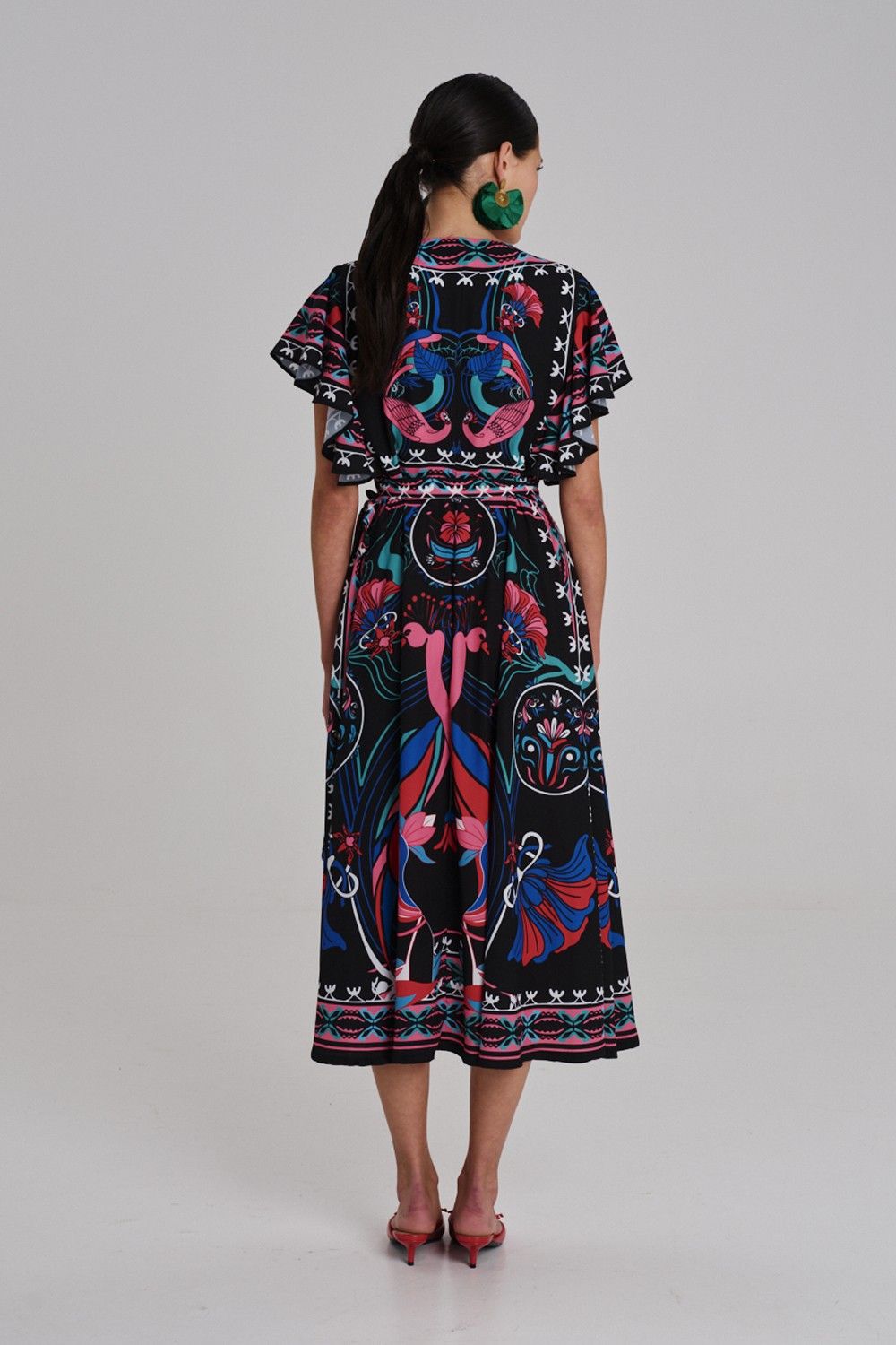 Peace And Chaos Cosmology  Wrap Μακρύ Φόρεμα