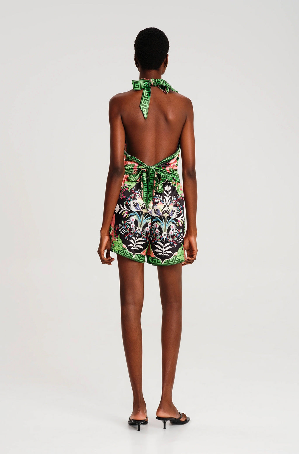 Peace And Chaos Rainforest  Scarf Tie Neck Τοπ - Silky