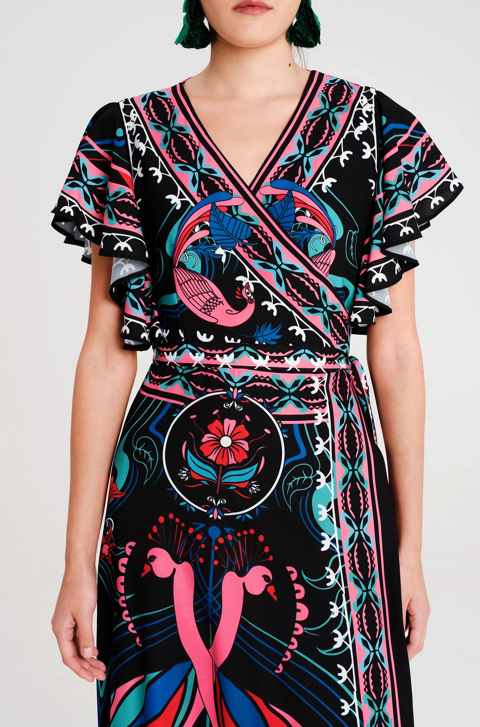 Peace And Chaos Cosmology  Wrap Μακρύ Φόρεμα