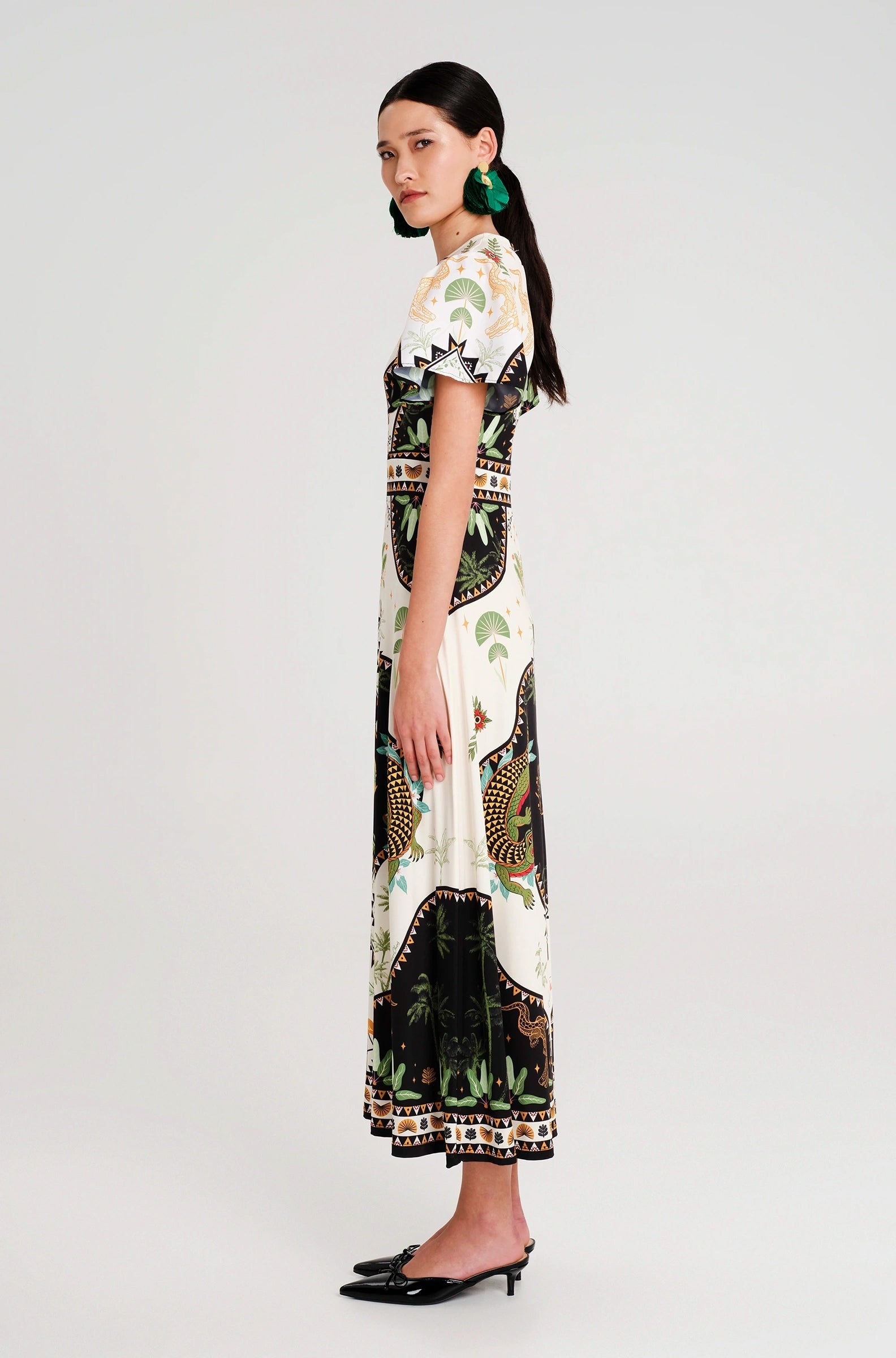 Peace And Chaos Reptile Μακρύ Φόρεμα