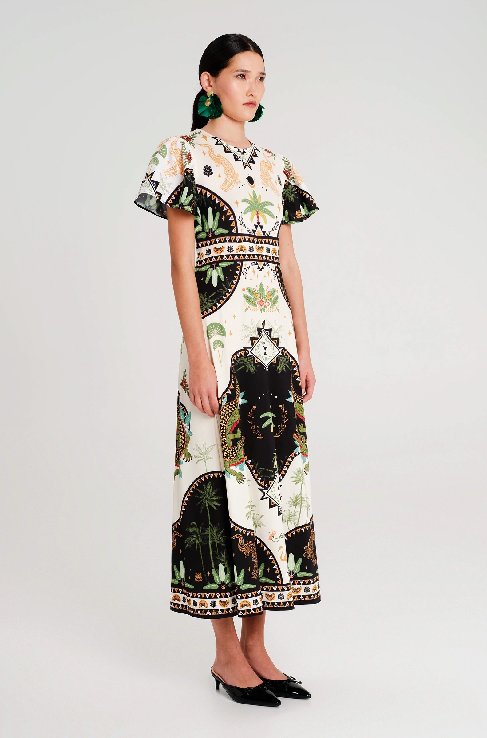 Peace And Chaos Reptile Μακρύ Φόρεμα