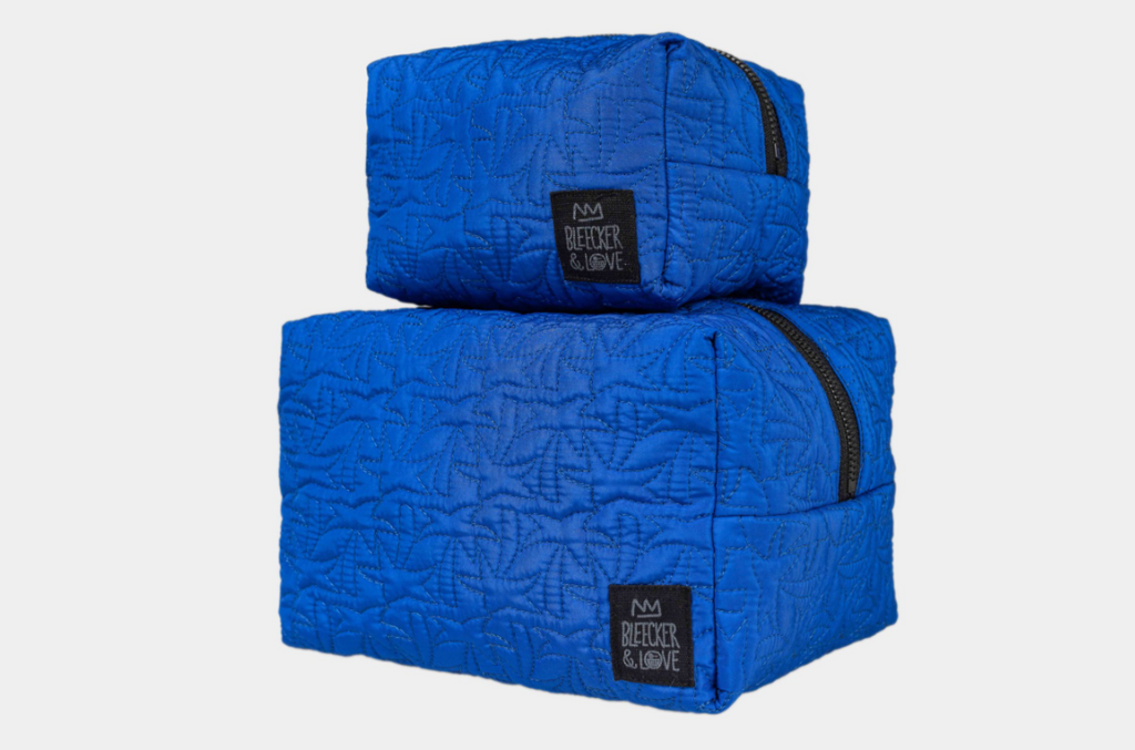Bleecker & Love Palm Tree Blue Pouch (Large)