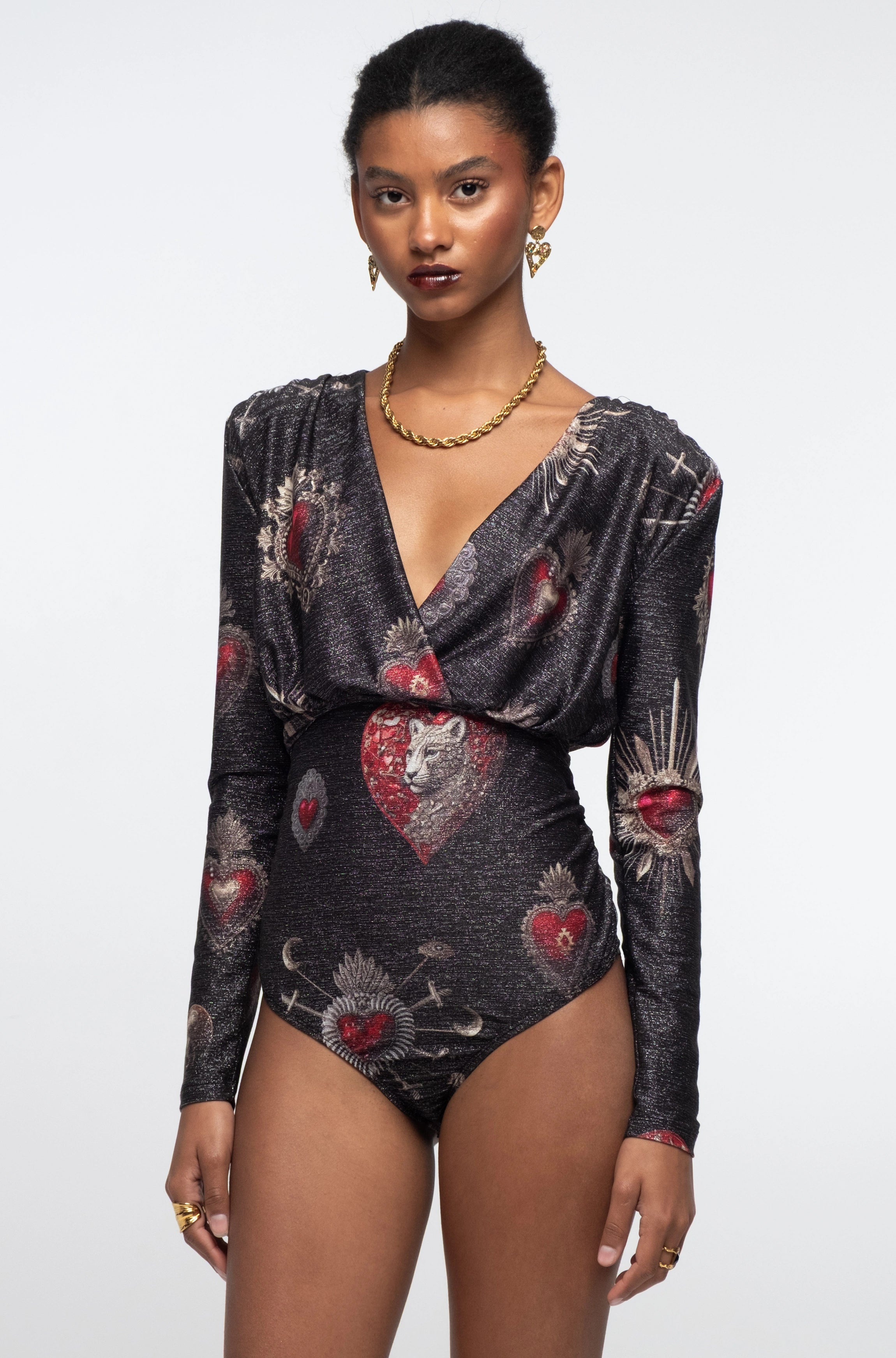 Peace And Chaos Elisium Bodysuit - Lurex