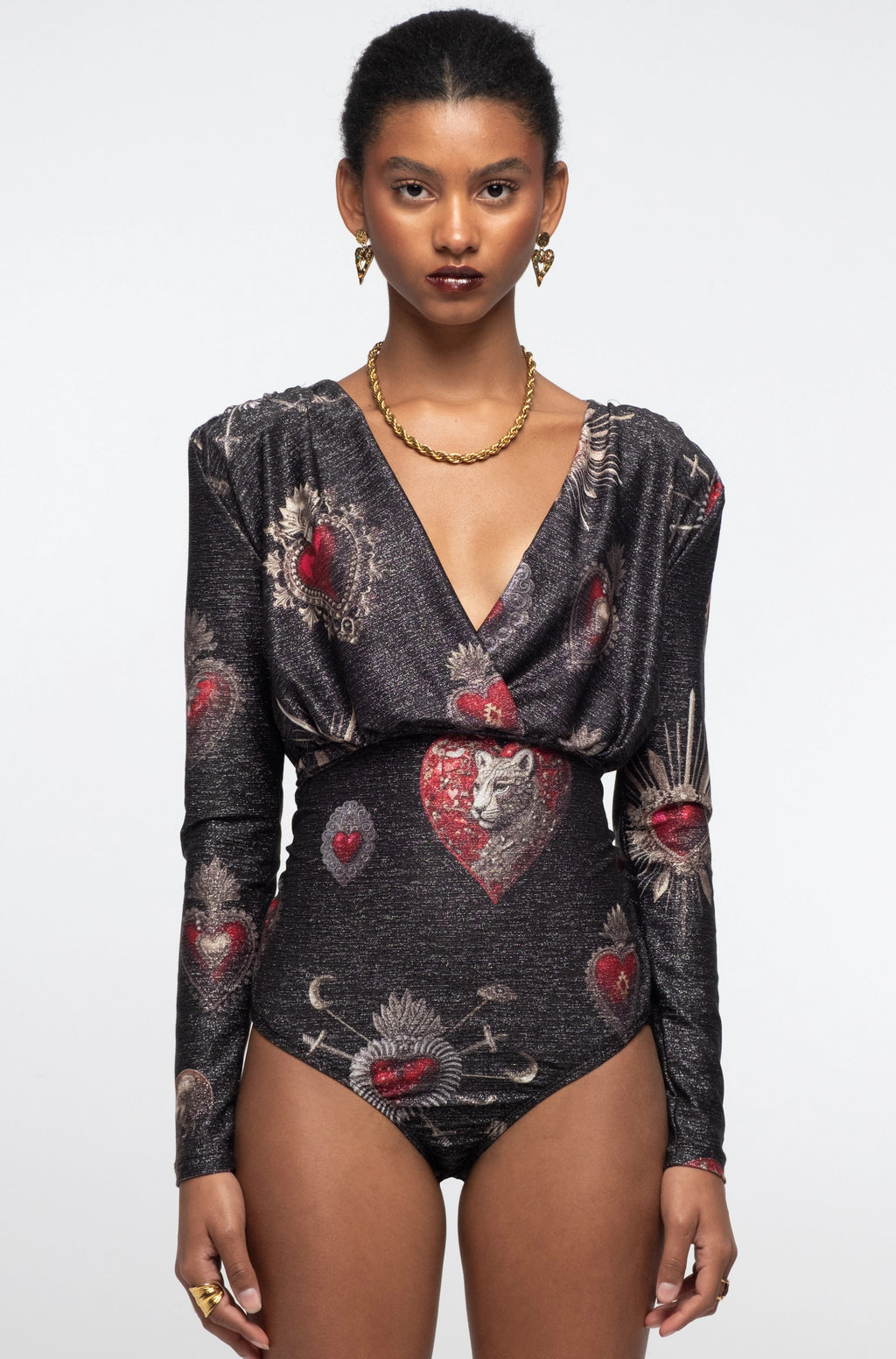 Peace And Chaos Elisium Bodysuit - Lurex