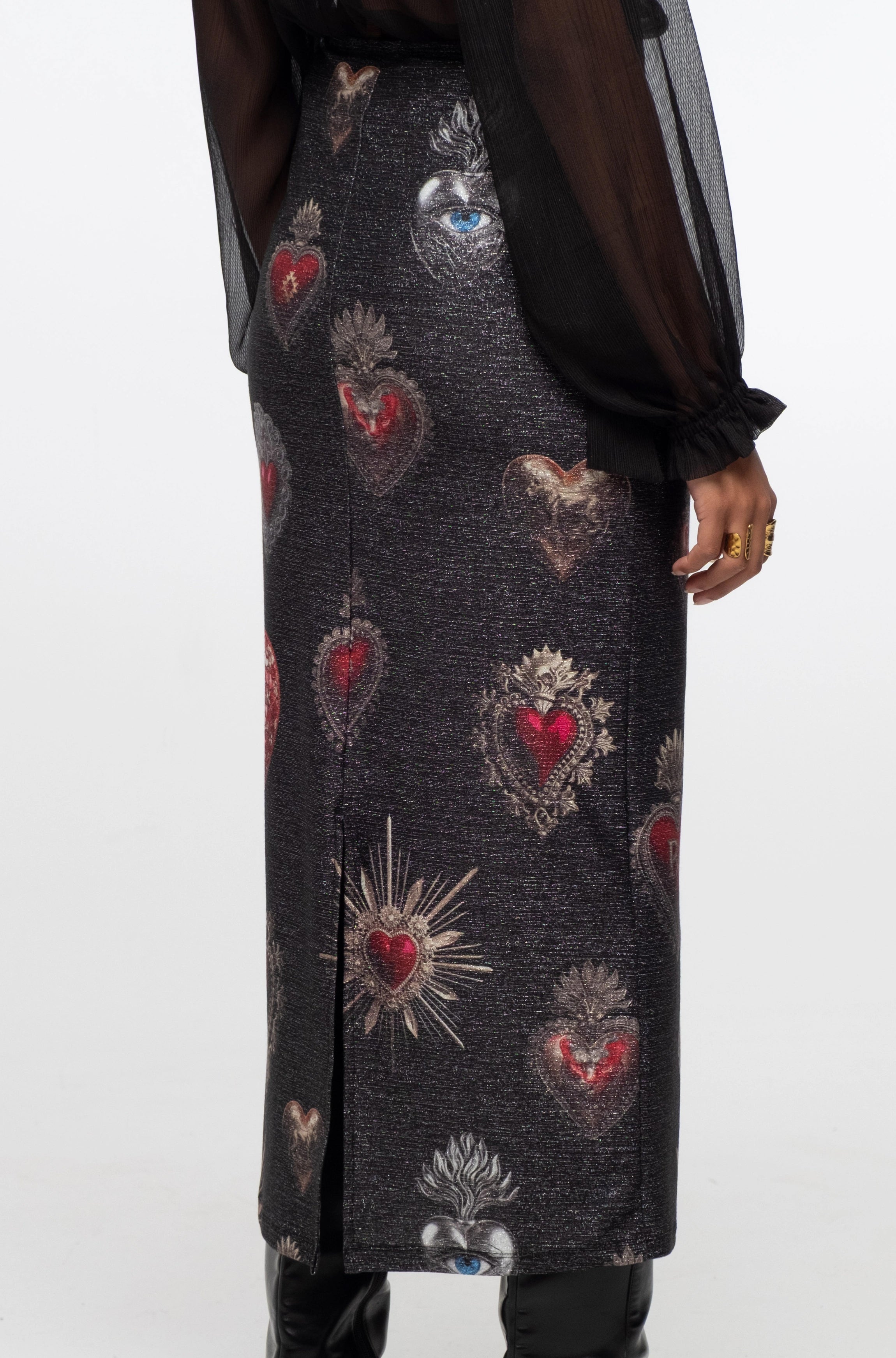 Peace and Chaos Elisium Midi Φούστα - Lurex