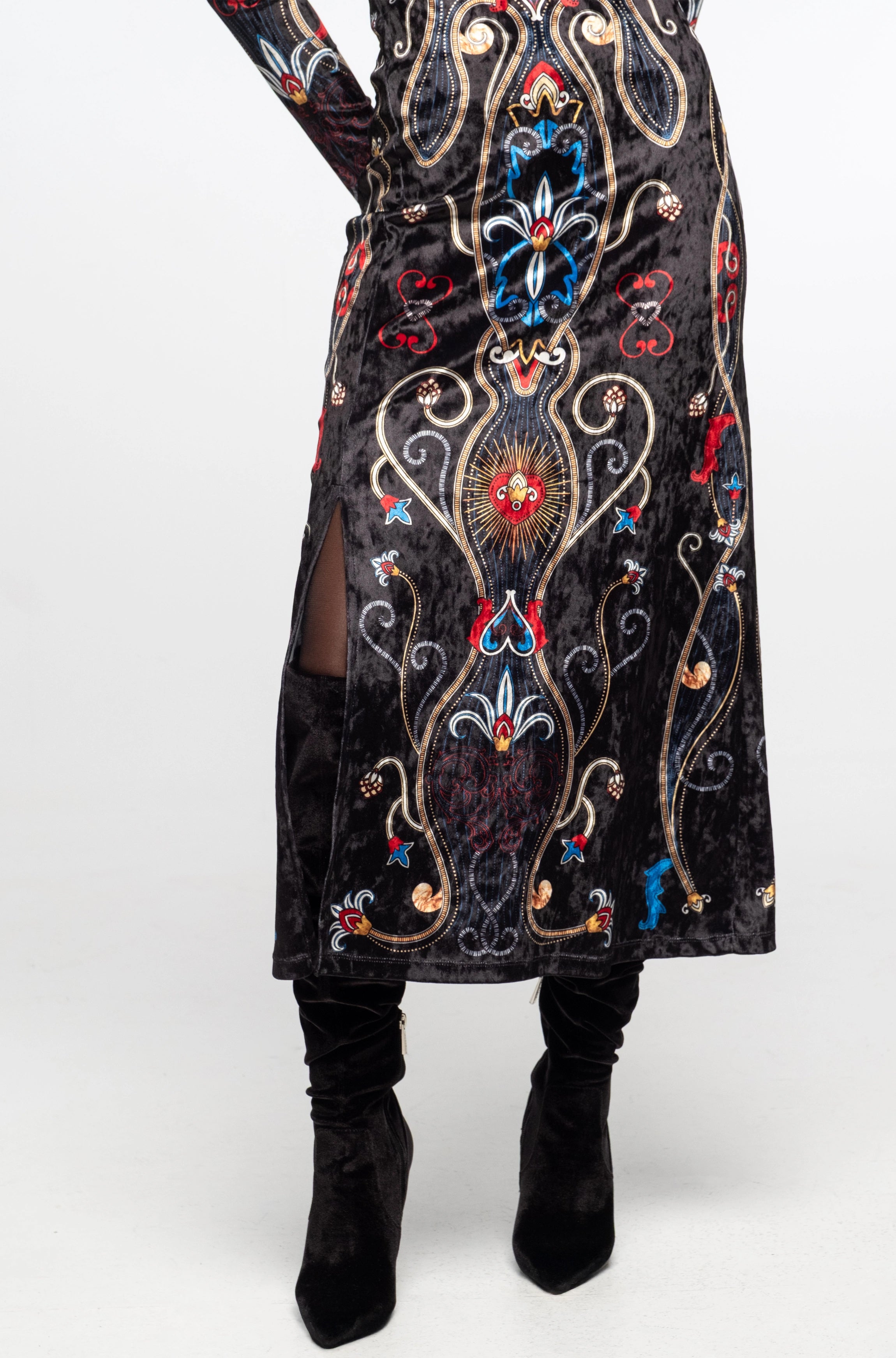 Peace And Chaos Dusk Slit  Φόρεμα - Βελούδινο