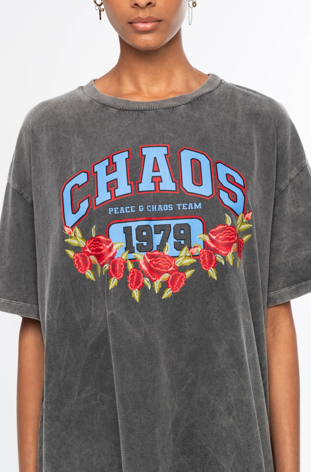 Peace And Chaos Old-School T-Shirt - Βαμβακερό