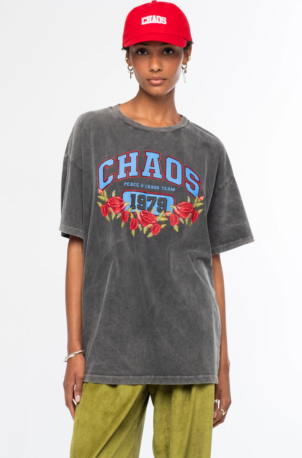 Peace And Chaos Old-School T-Shirt - Βαμβακερό
