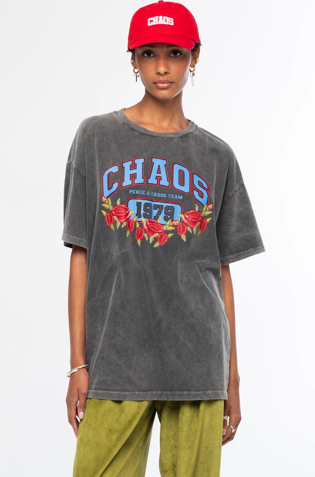 Peace And Chaos Old-School T-Shirt - Βαμβακερό