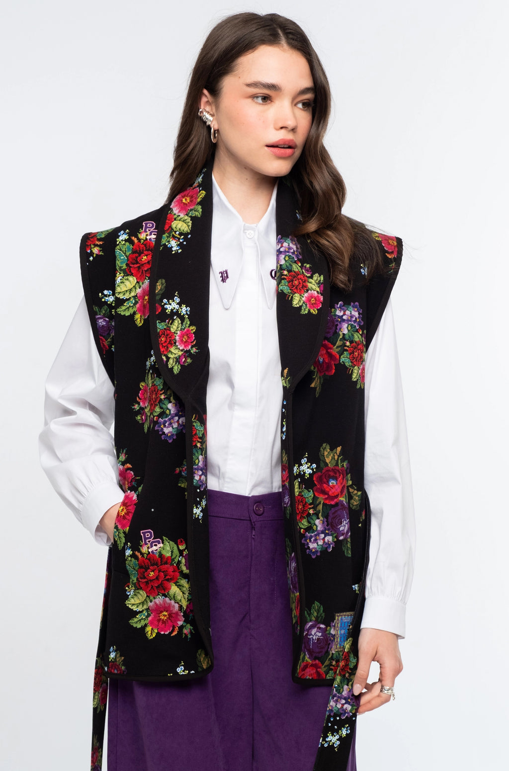 Peace And Chaos Bouqouet Waistcoat - Βαμβακερό