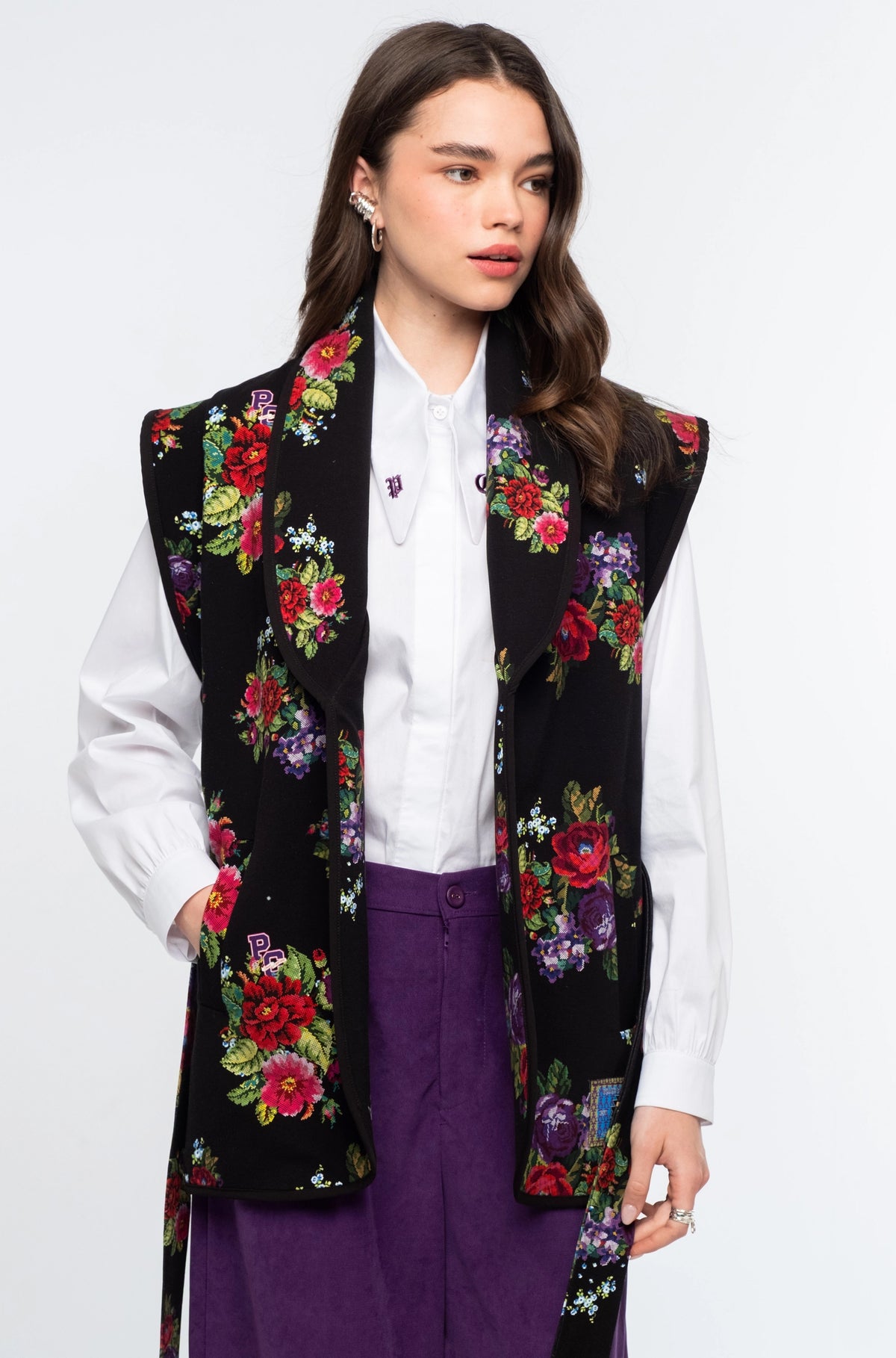 Peace And Chaos Bouqouet Waistcoat - Βαμβακερό