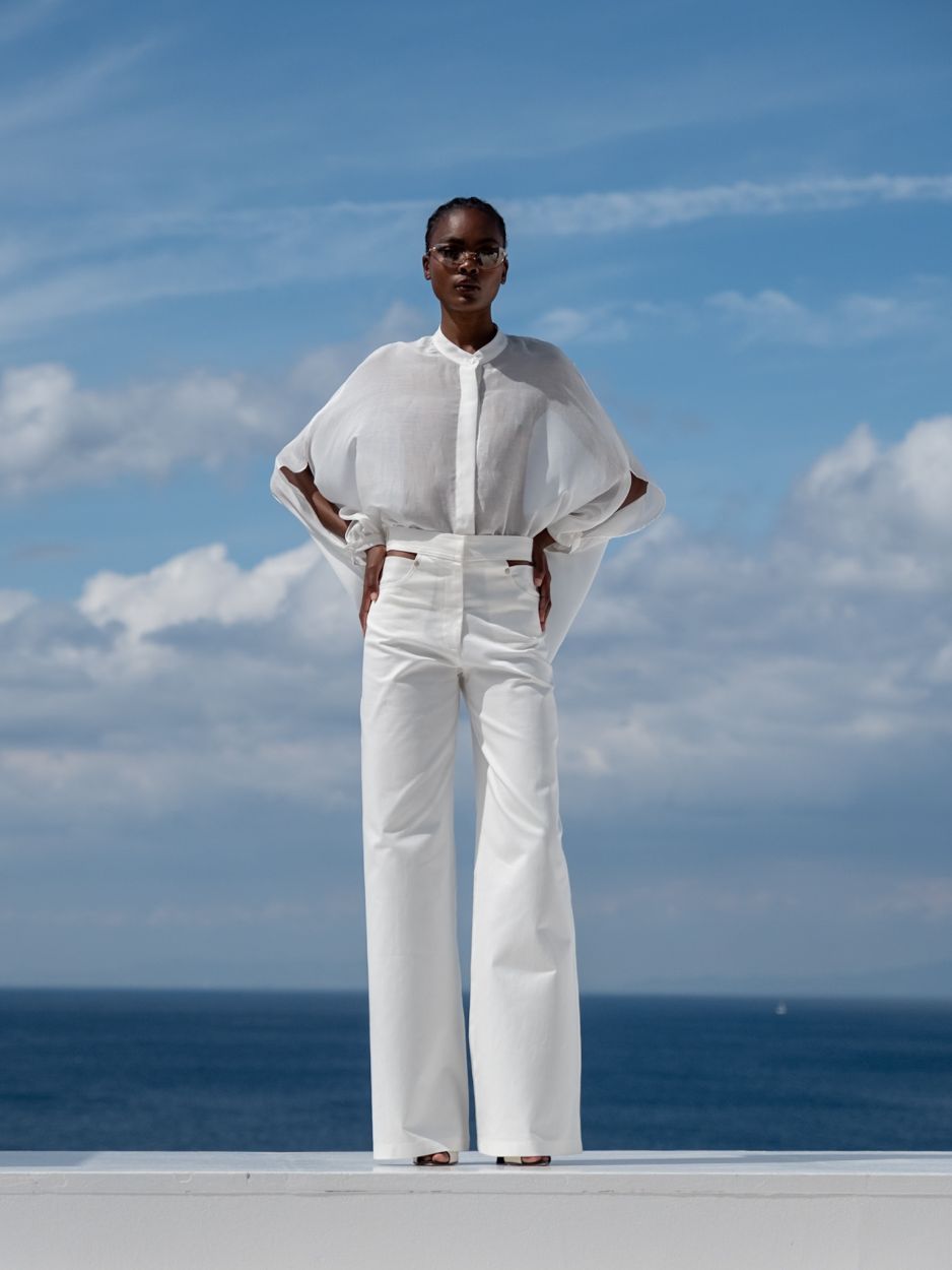 LIBELLOULA - Off-white Παντελόνι Σε Άνετη Γραμμή Με Ανοίγματα Στην Τσέπη HAZEL
