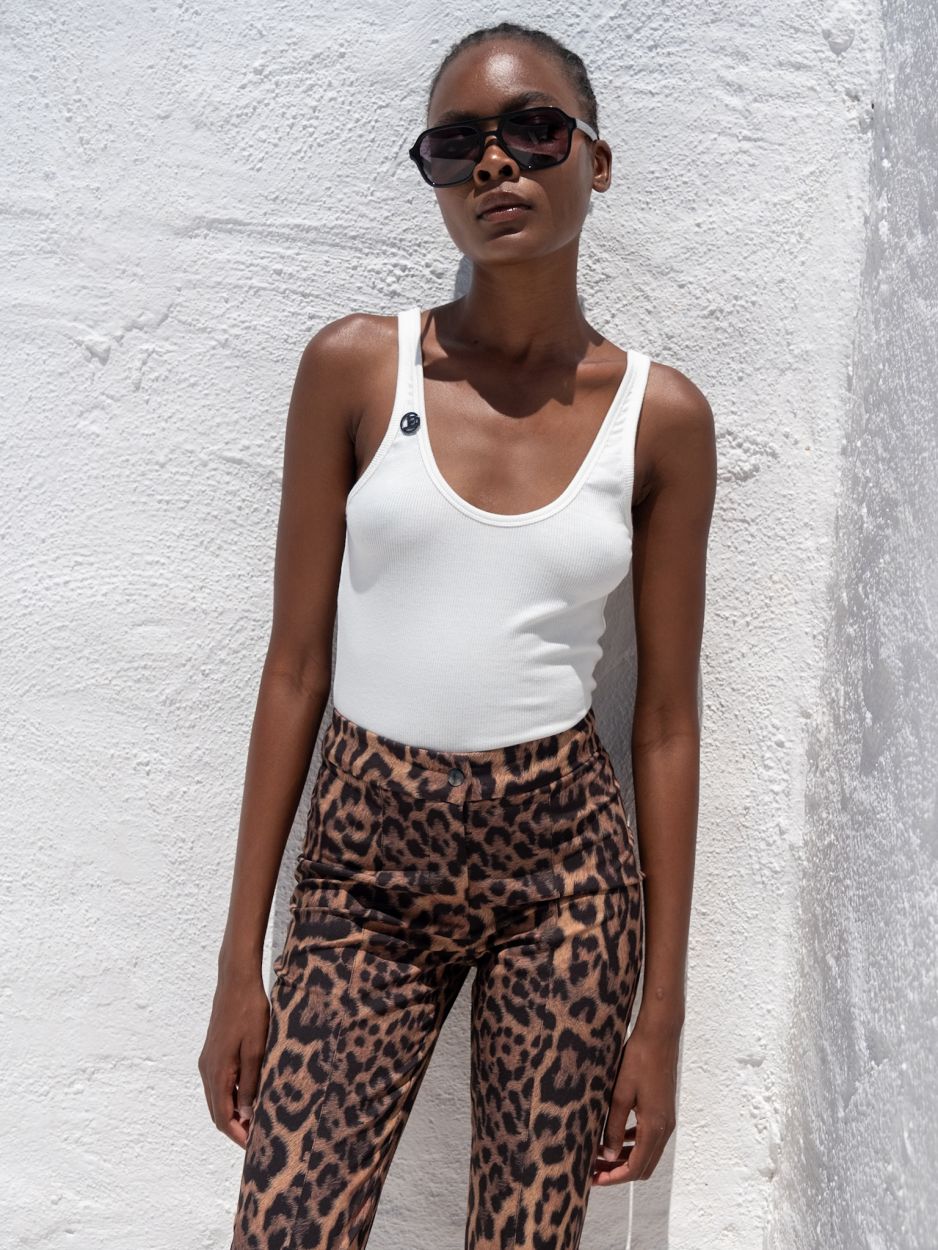 LIBELLOULA  Λευκό Tank Top Με Μεταλλικό LB COREEN